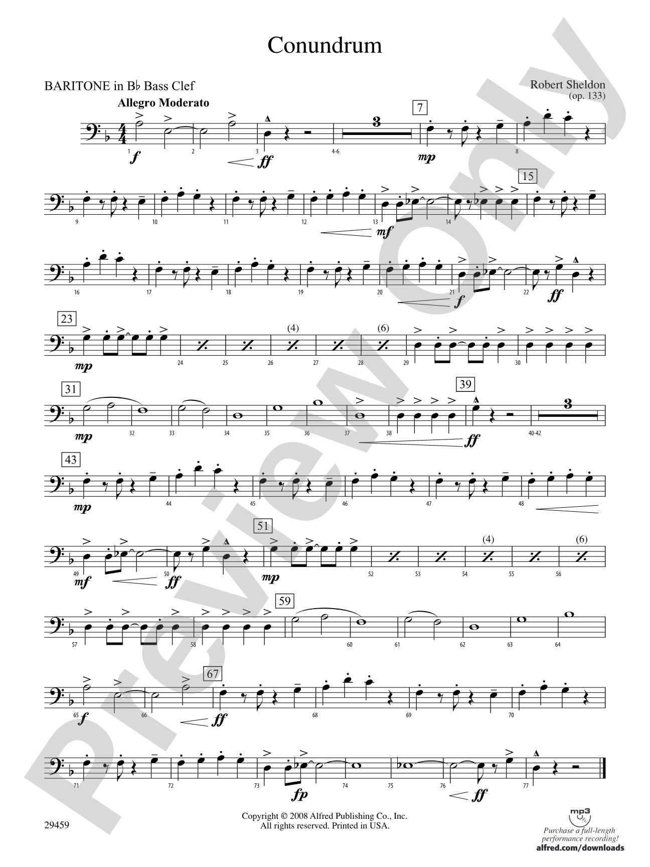 Conundrum: (wp) B-flat Baritone B.C.