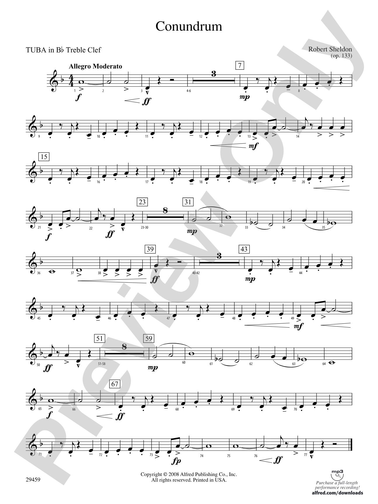Conundrum: (wp) B-flat Tuba T.C.