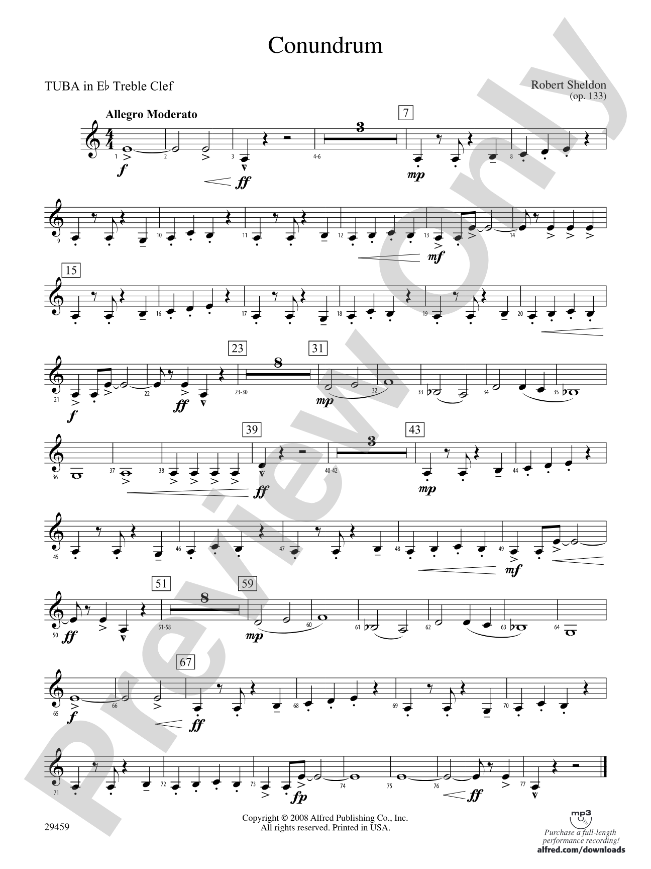 Conundrum: (wp) E-flat Tuba T.C.