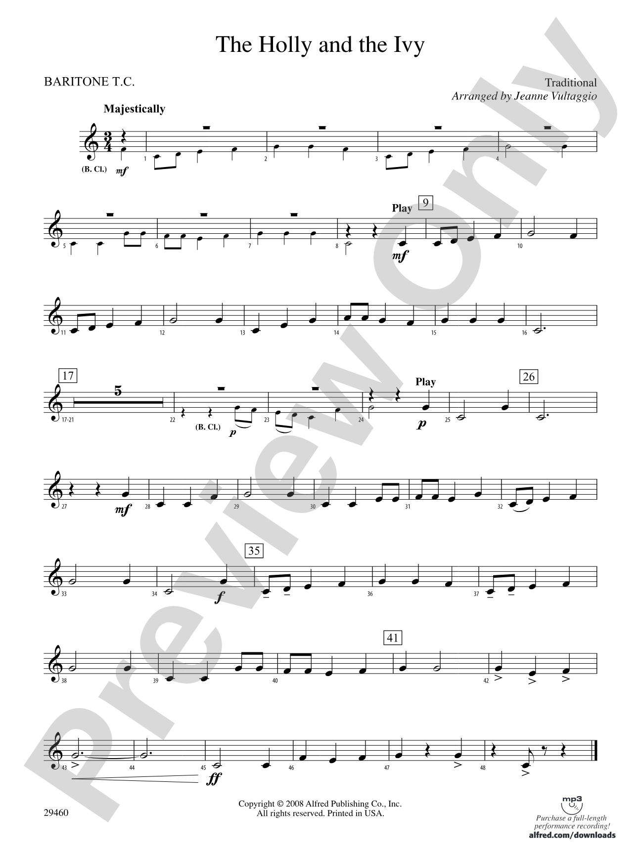 The Holly and the Ivy: Baritone T.C.