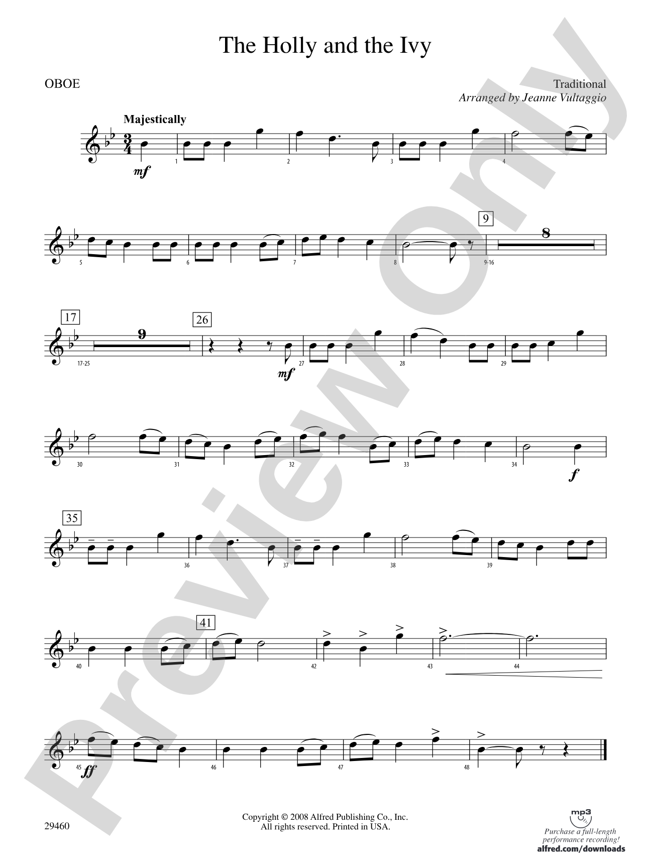 The Holly and the Ivy: Oboe