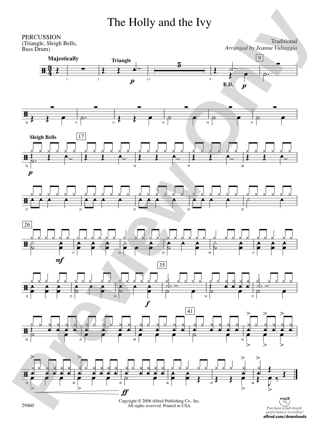 The Holly and the Ivy: 1st Percussion