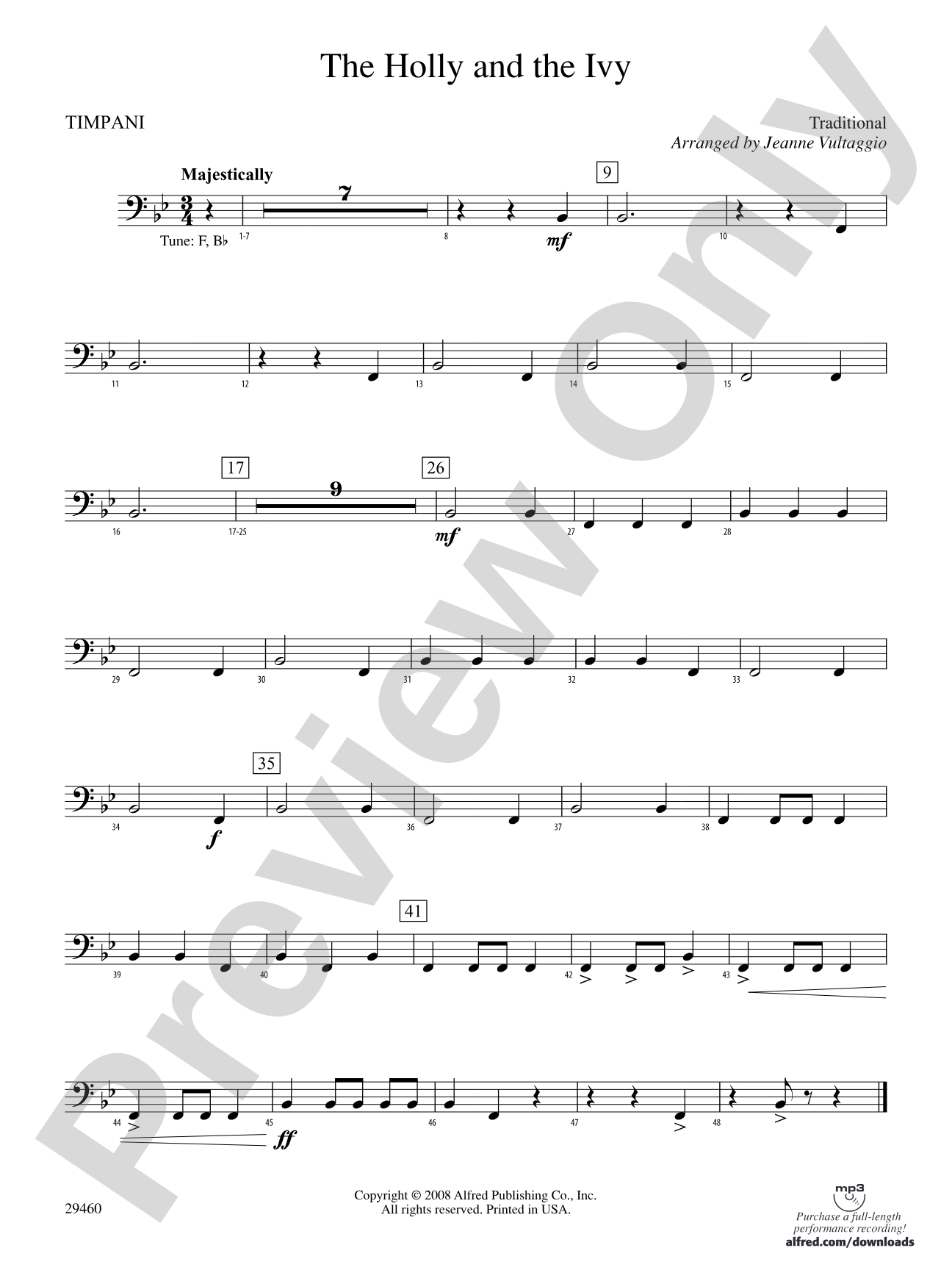 The Holly and the Ivy: Timpani