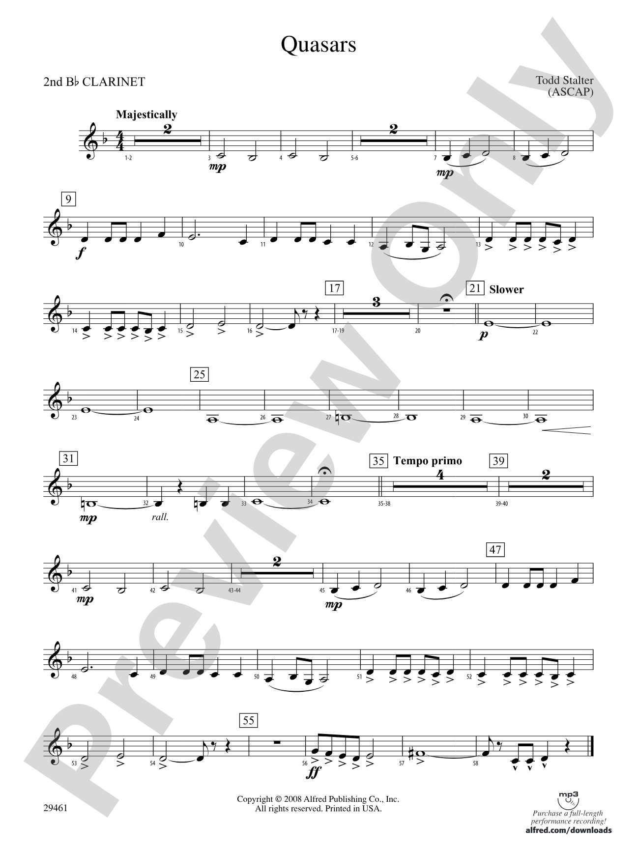 Quasars: 2nd B-flat Clarinet