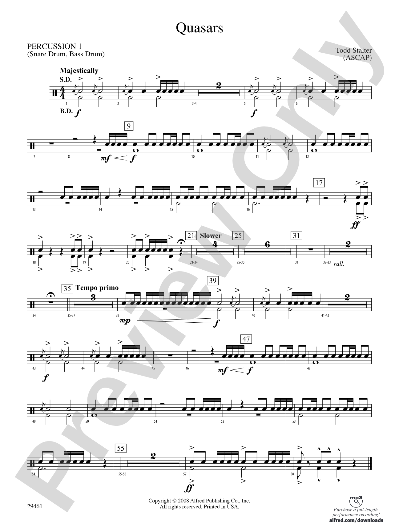 Quasars: 1st Percussion