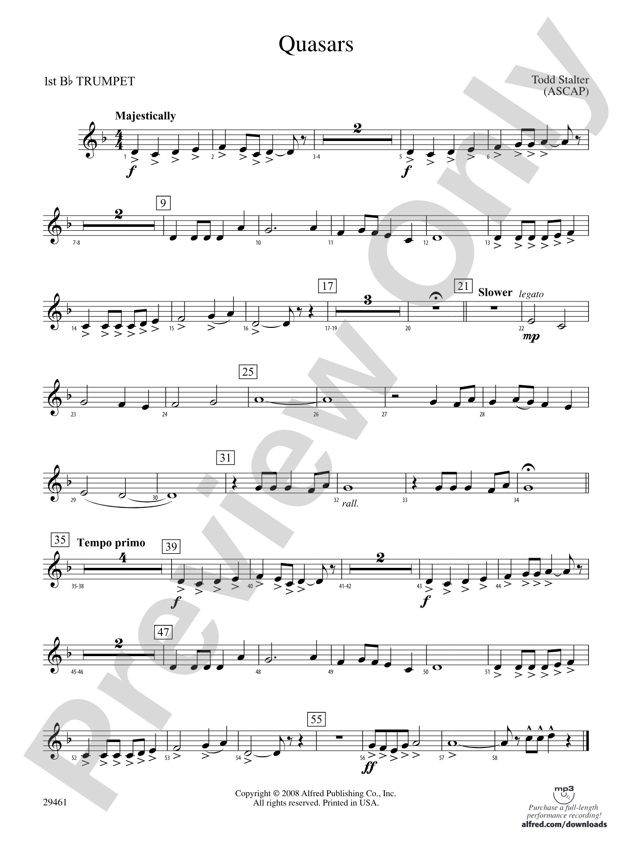 Quasars: 1st B-flat Trumpet