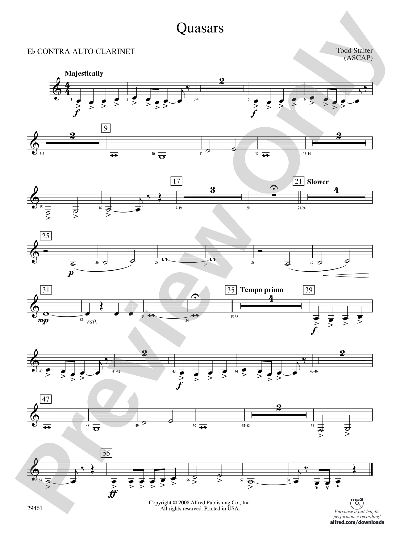 Quasars: (wp) E-flat Contrabass Clarinet