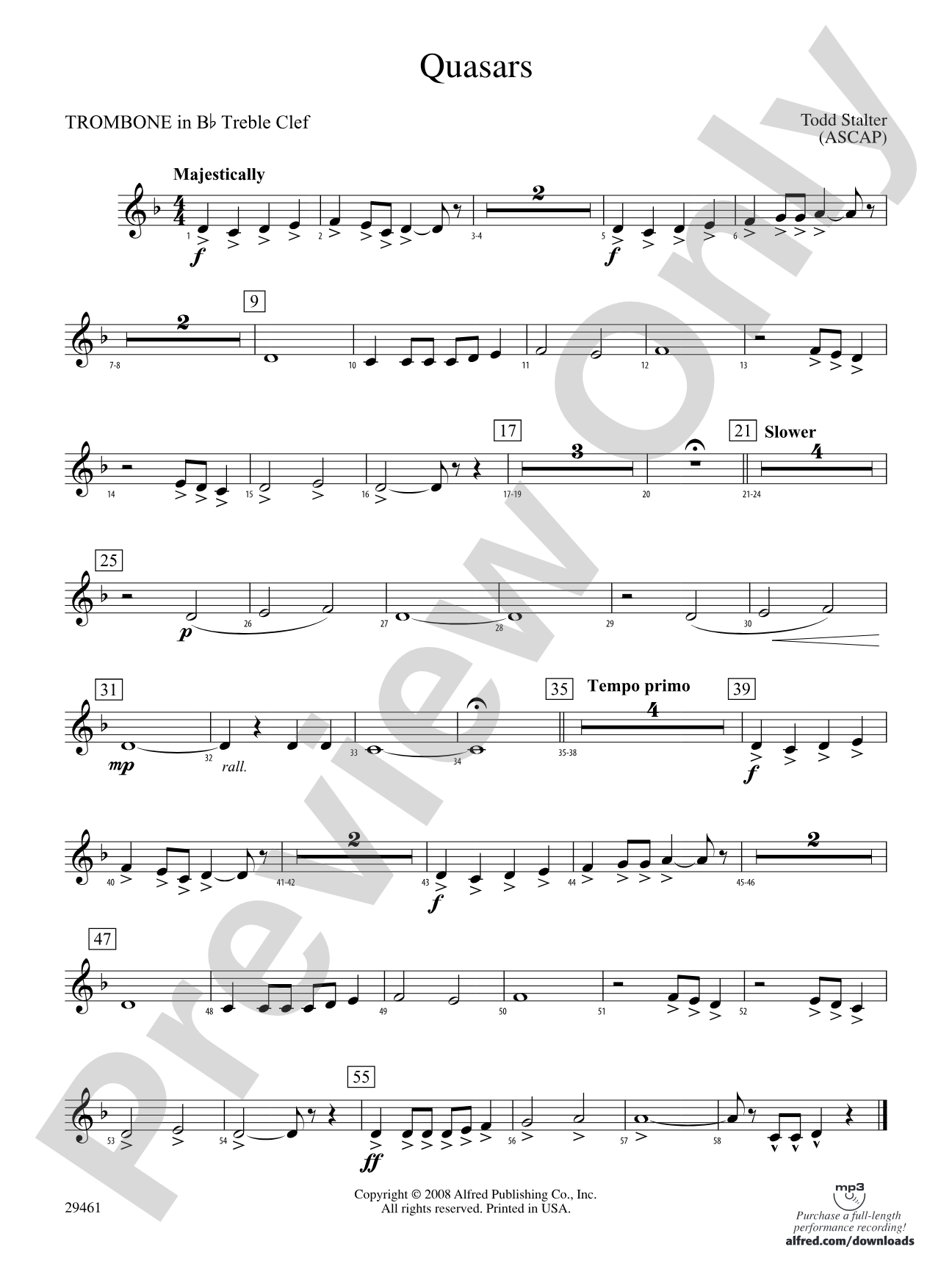 Quasars: (wp) 1st B-flat Trombone T.C.