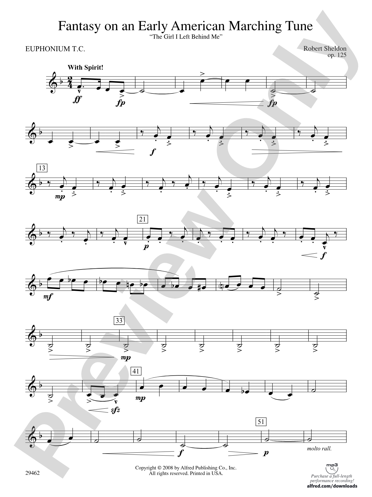 Fantasy on an Early American Marching Tune: Baritone T.C.