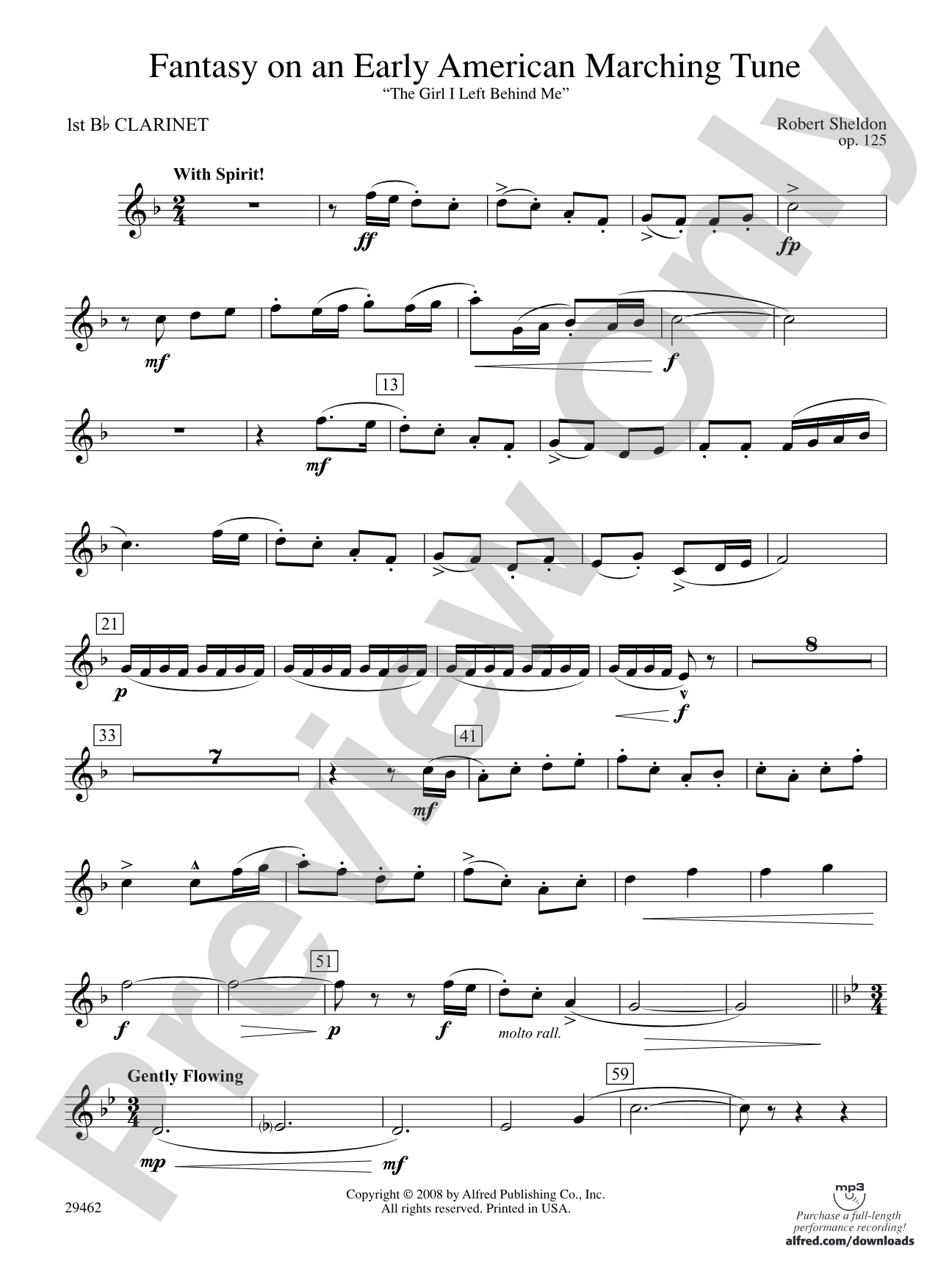 Fantasy on an Early American Marching Tune: 1st B-flat Clarinet