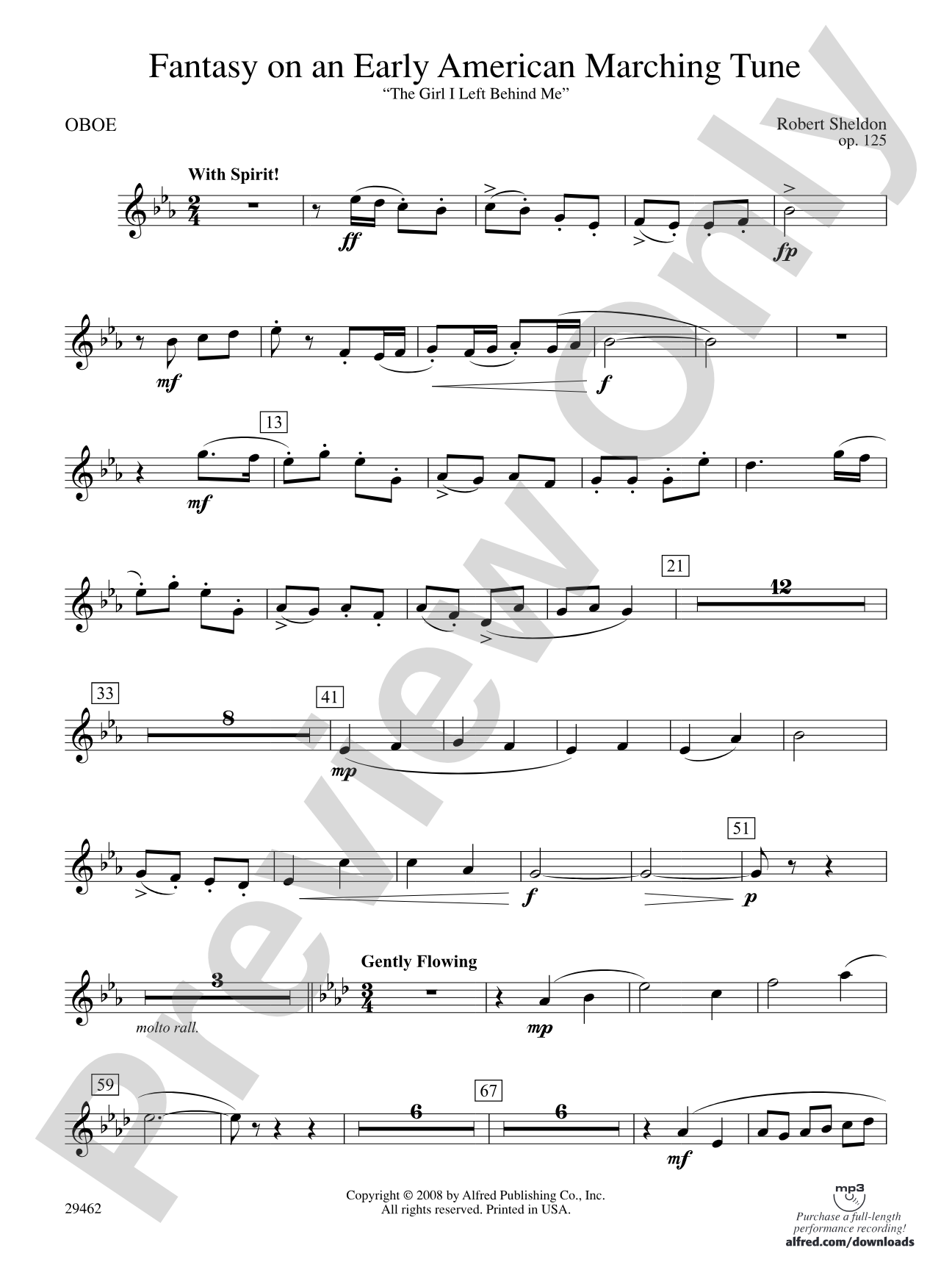 Fantasy on an Early American Marching Tune: Oboe