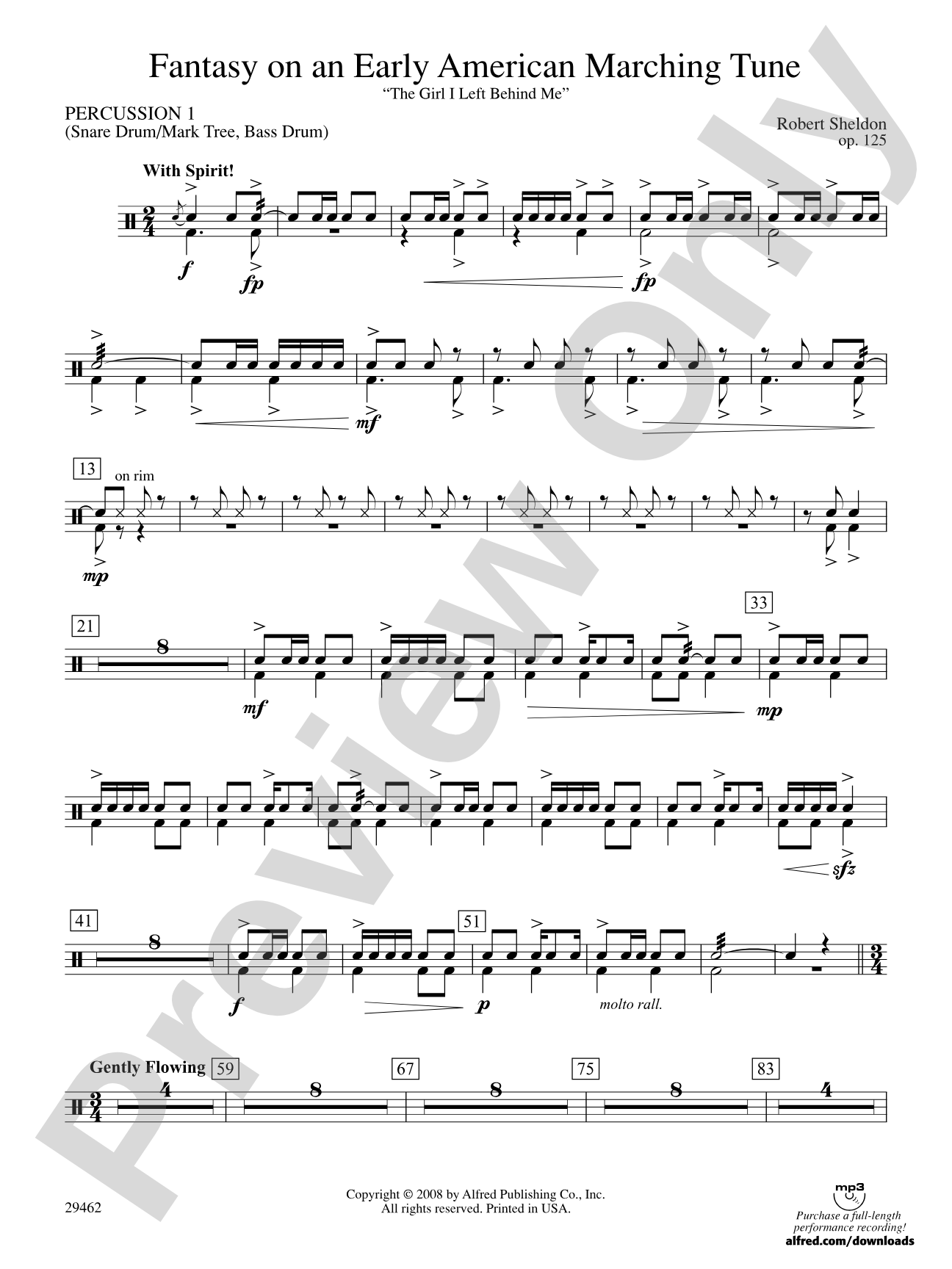Fantasy on an Early American Marching Tune: 1st Percussion