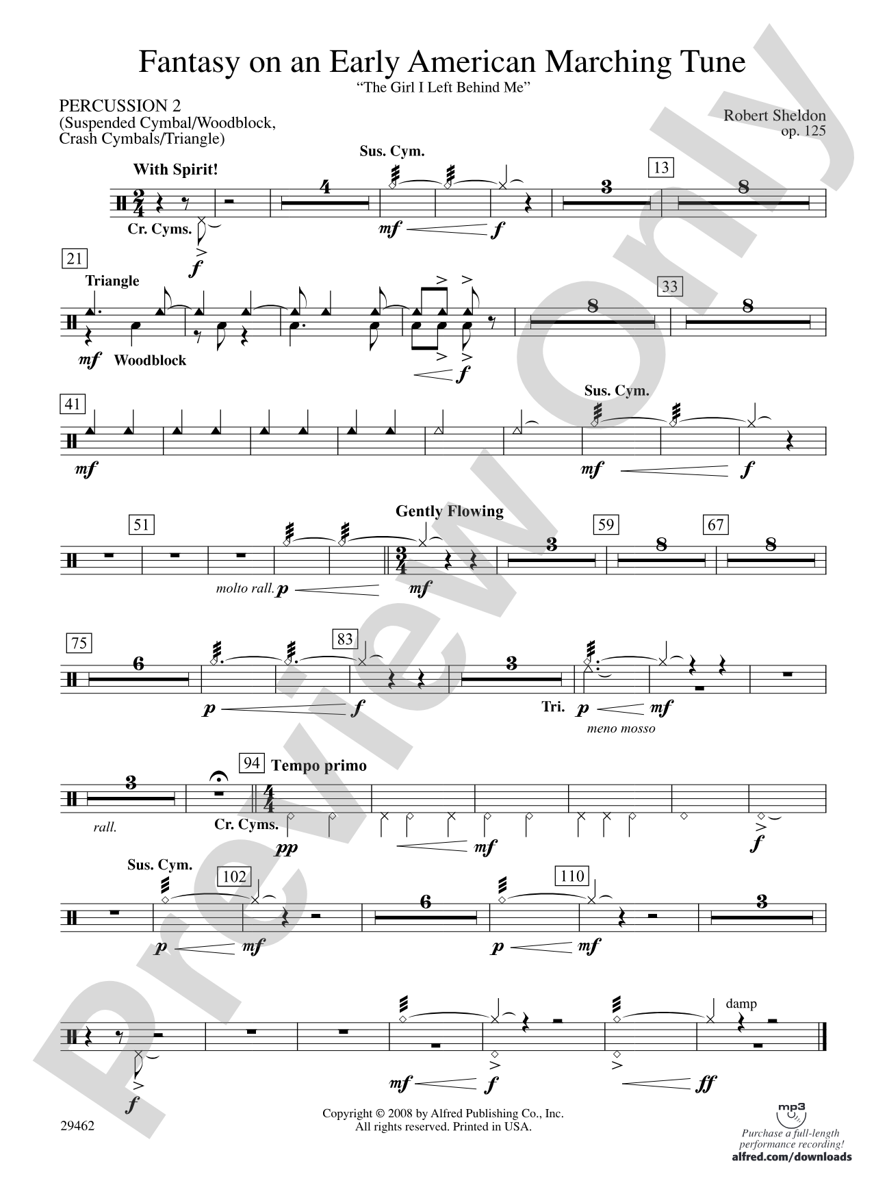 Fantasy on an Early American Marching Tune: 2nd Percussion