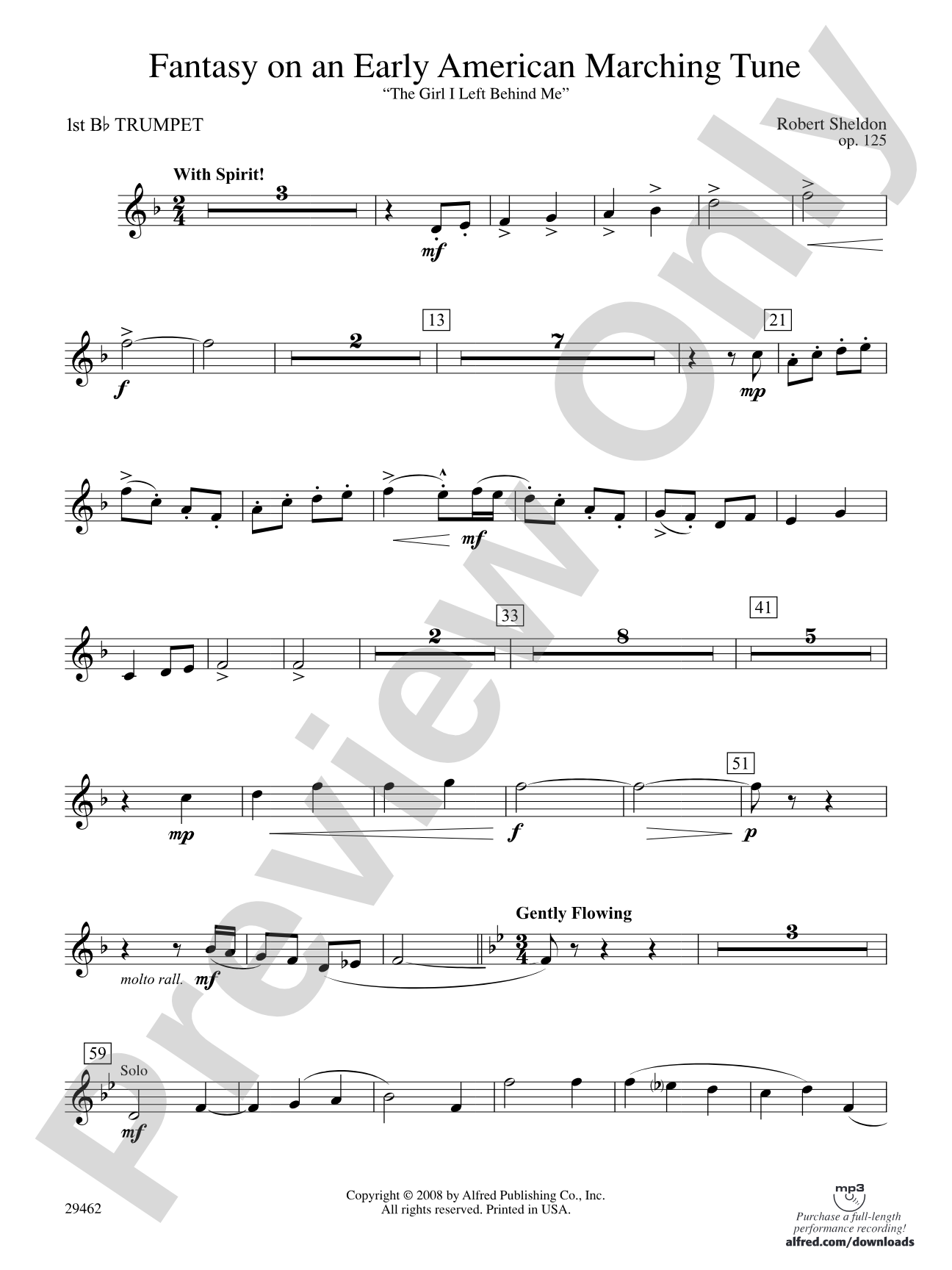 Fantasy on an Early American Marching Tune: 1st B-flat Trumpet