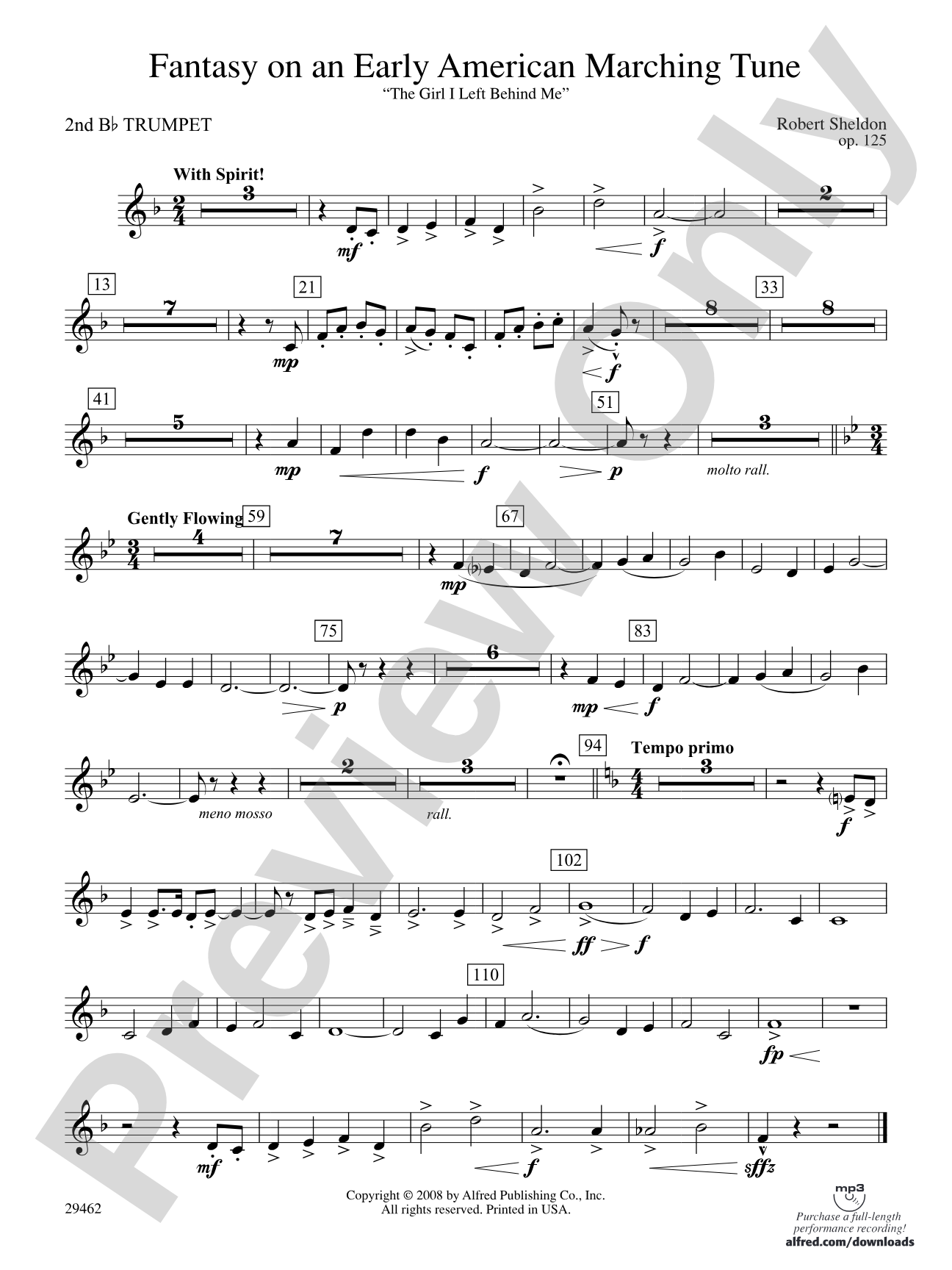 Fantasy on an Early American Marching Tune: 2nd B-flat Trumpet
