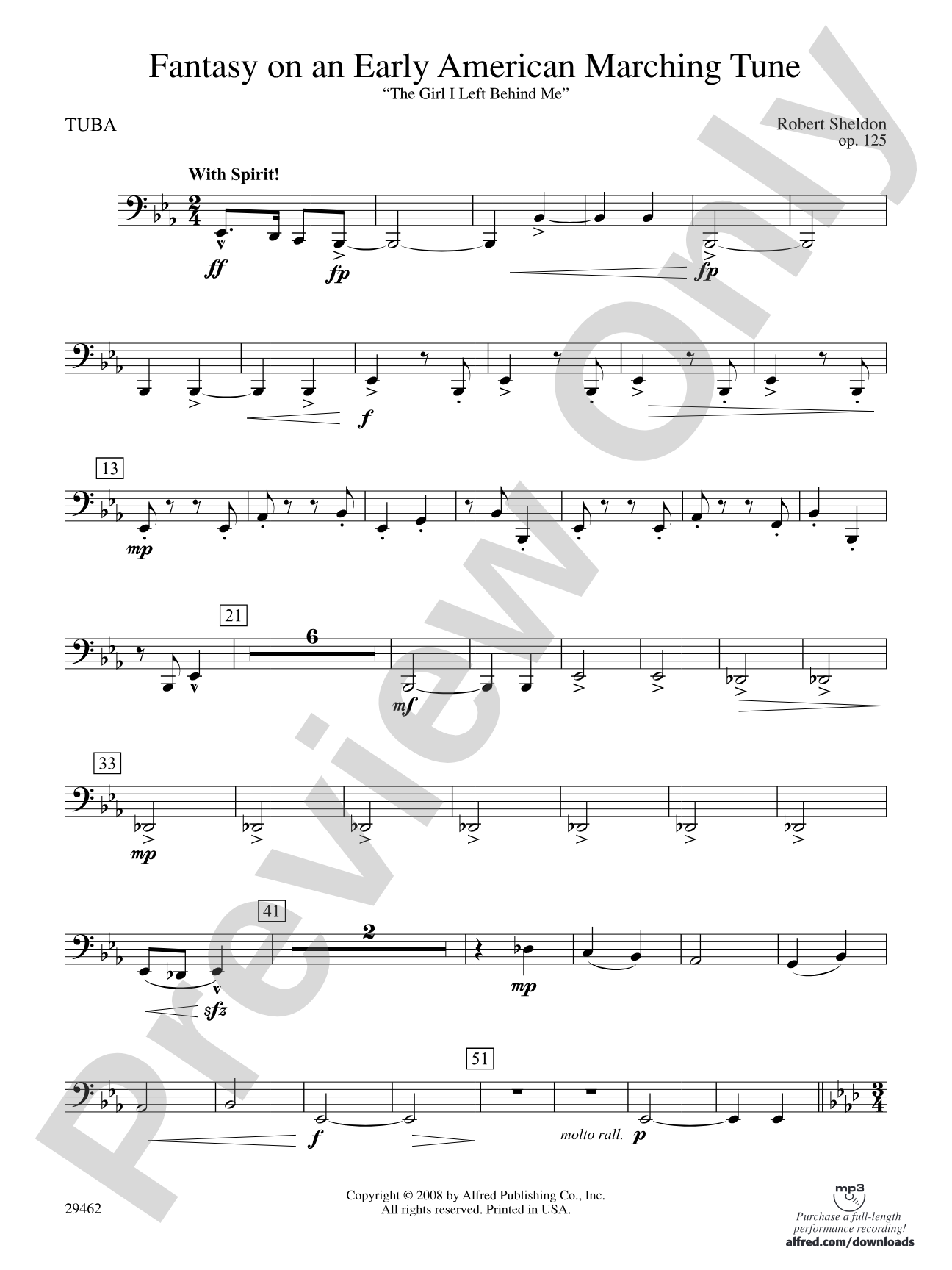 Fantasy on an Early American Marching Tune: Tuba