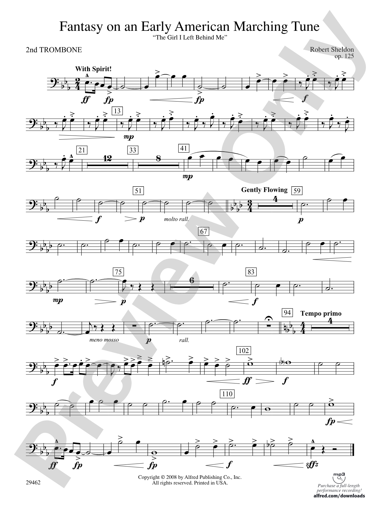 Fantasy on an Early American Marching Tune: 2nd Trombone