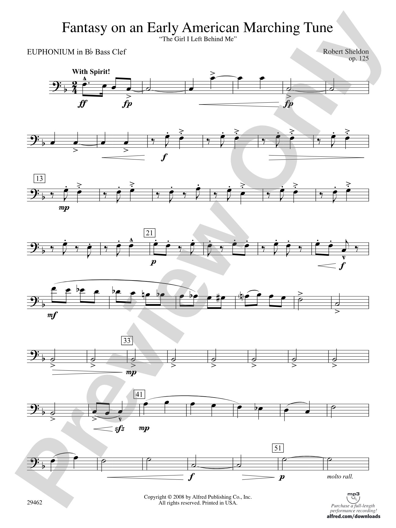 Fantasy on an Early American Marching Tune: (wp) B-flat Baritone B.C.