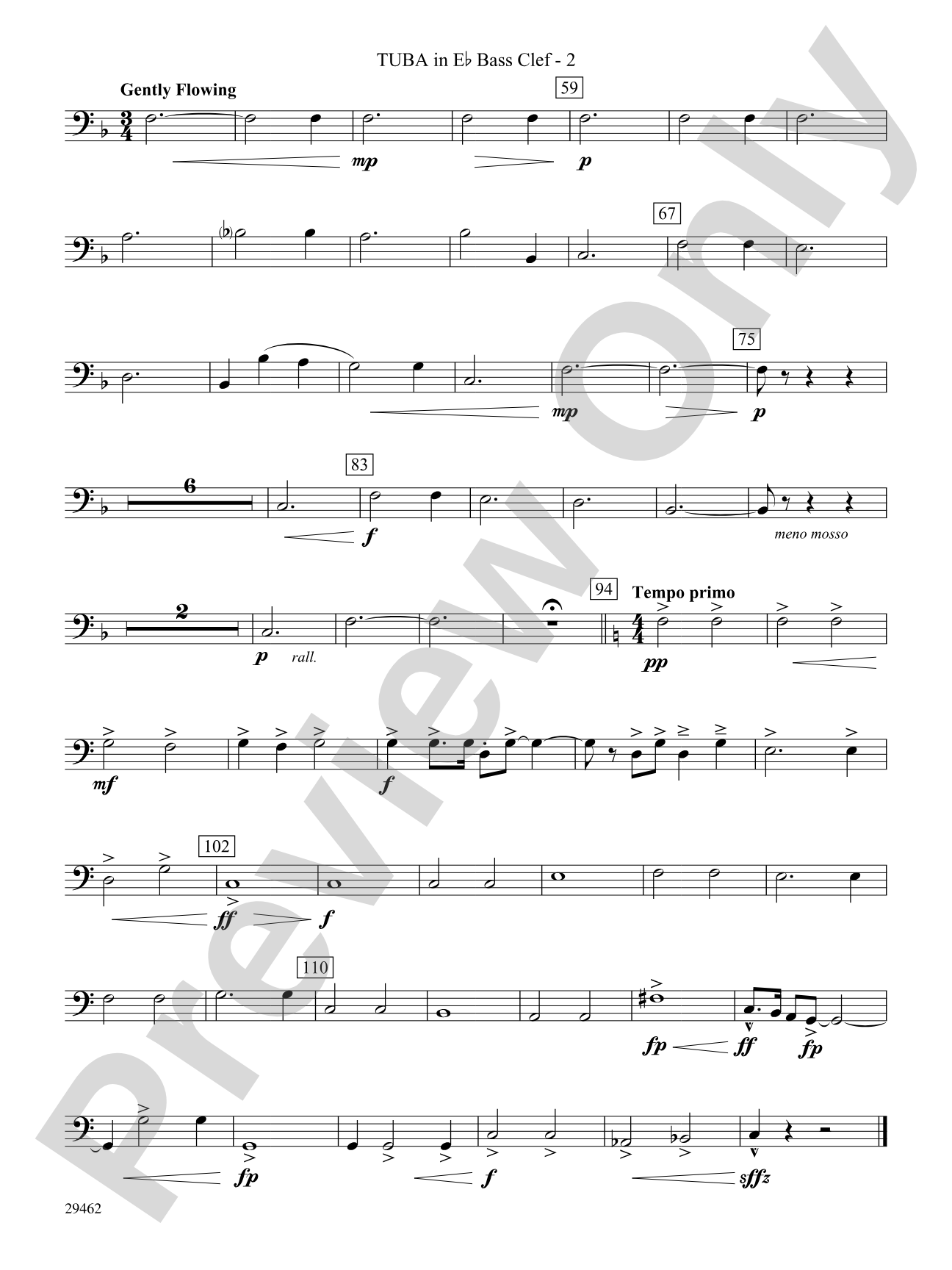 Fantasy on an Early American Marching Tune: (wp) E-flat Tuba B.C.