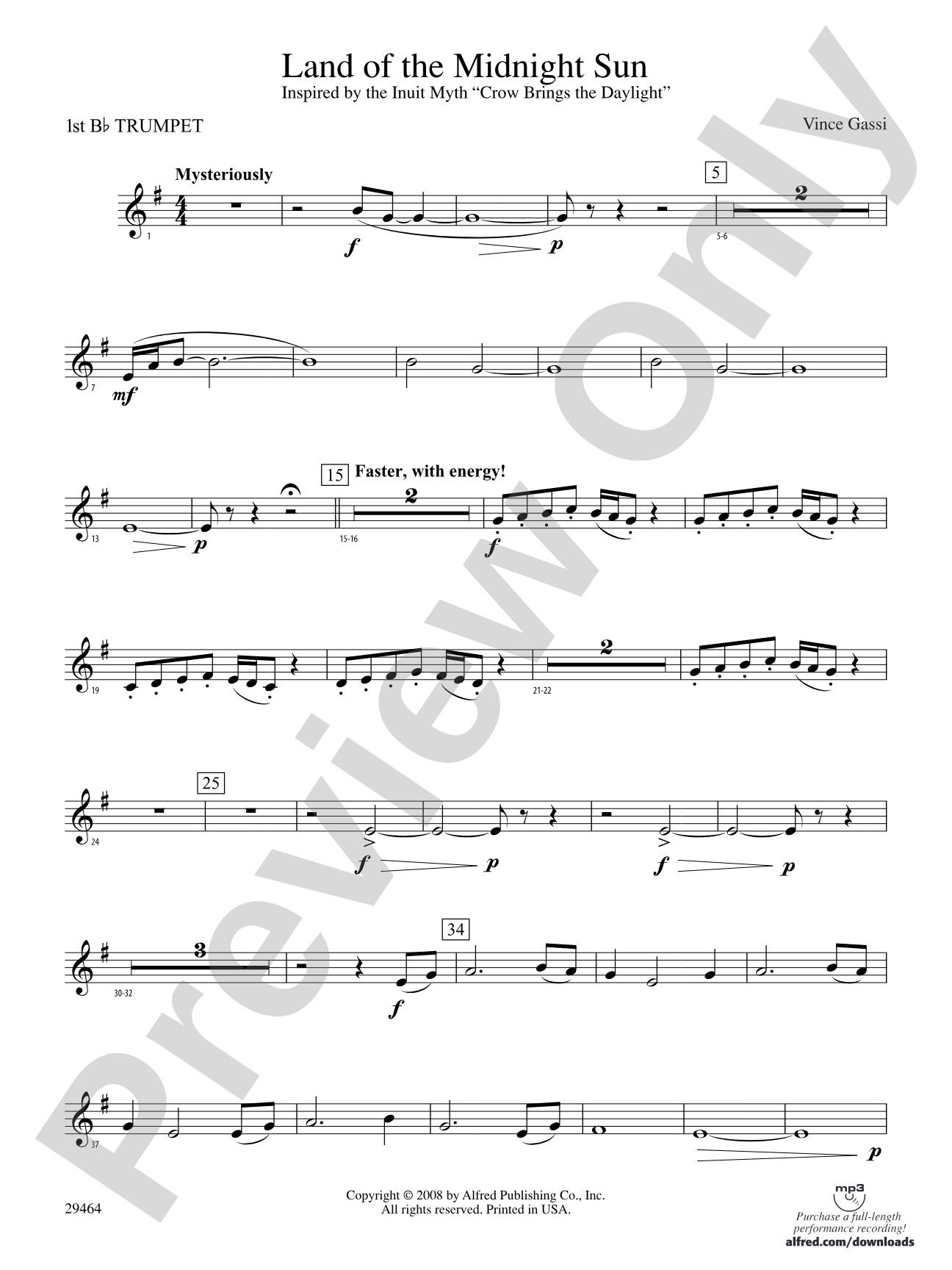 Land of the Midnight Sun: 1st B-flat Trumpet
