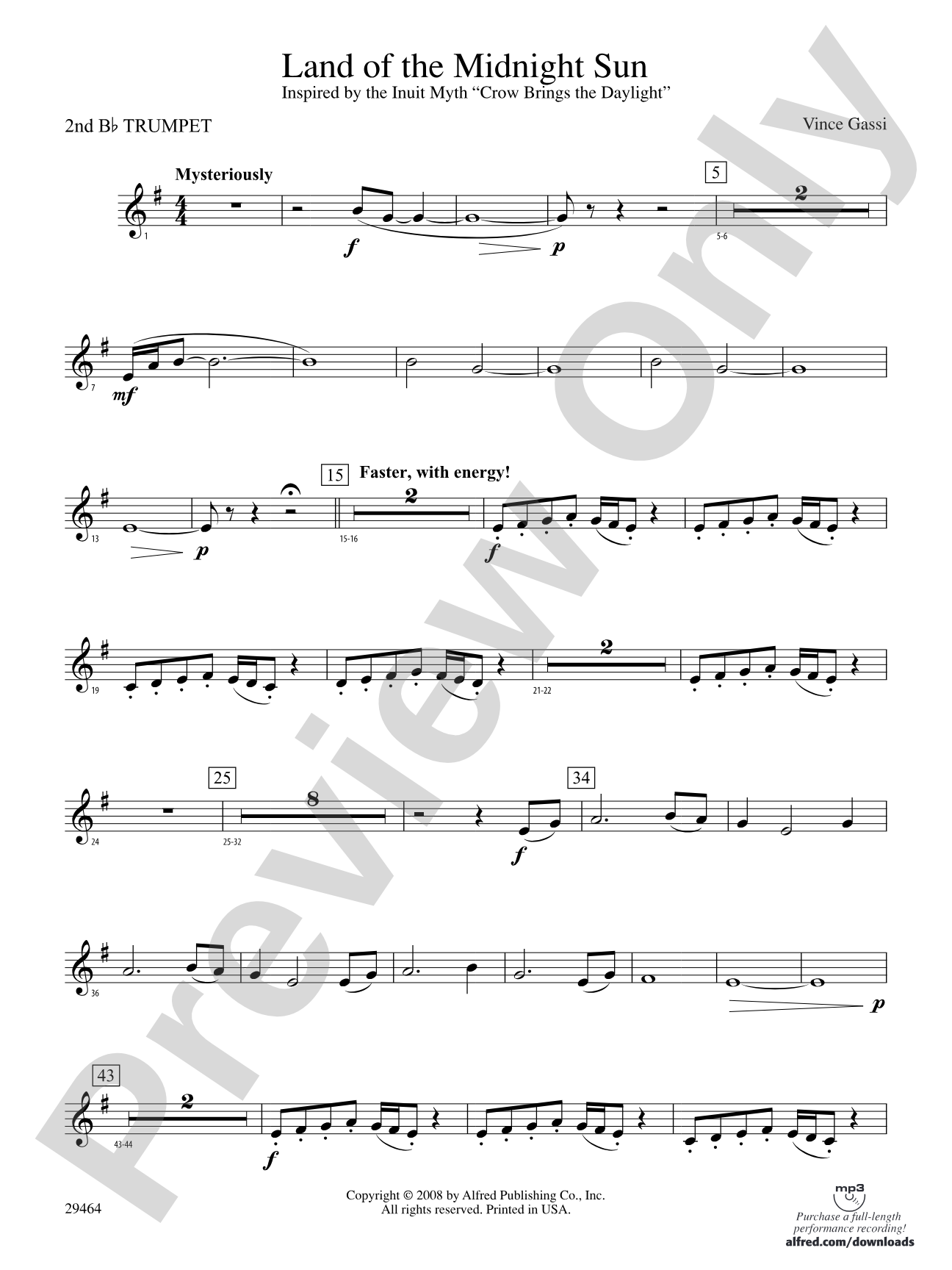 Land of the Midnight Sun: 2nd B-flat Trumpet