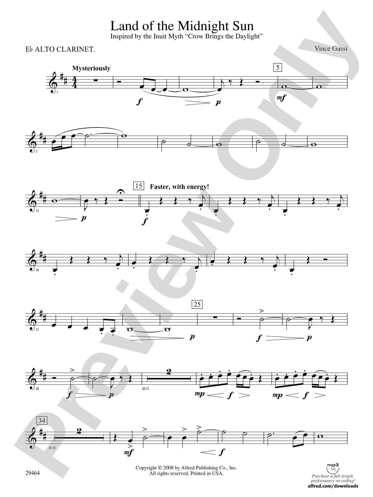 Land of the Midnight Sun: (wp) E-flat Alto Clarinet