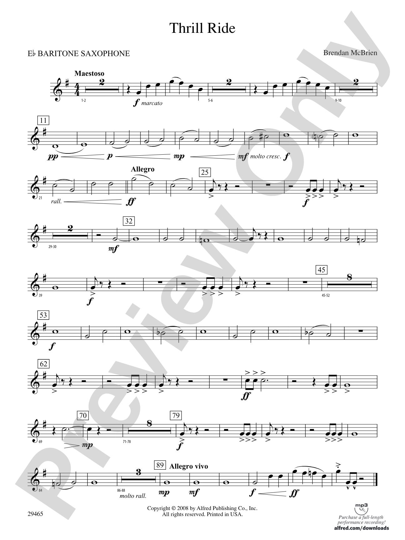 Thrill Ride: E-flat Baritone Saxophone