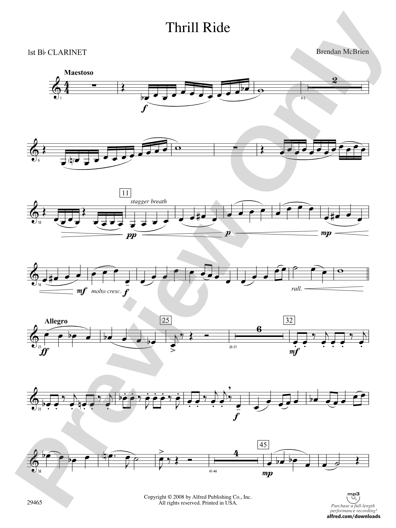 Thrill Ride: 1st B-flat Clarinet
