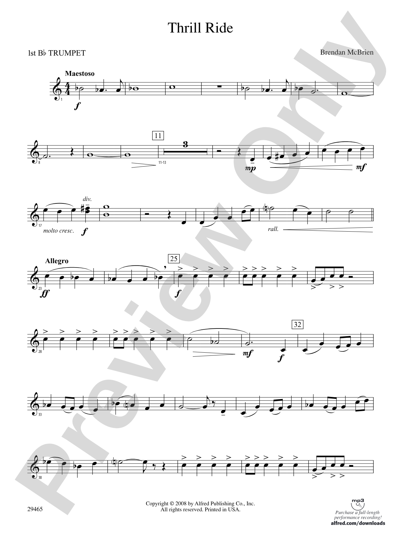 Thrill Ride: 1st B-flat Trumpet
