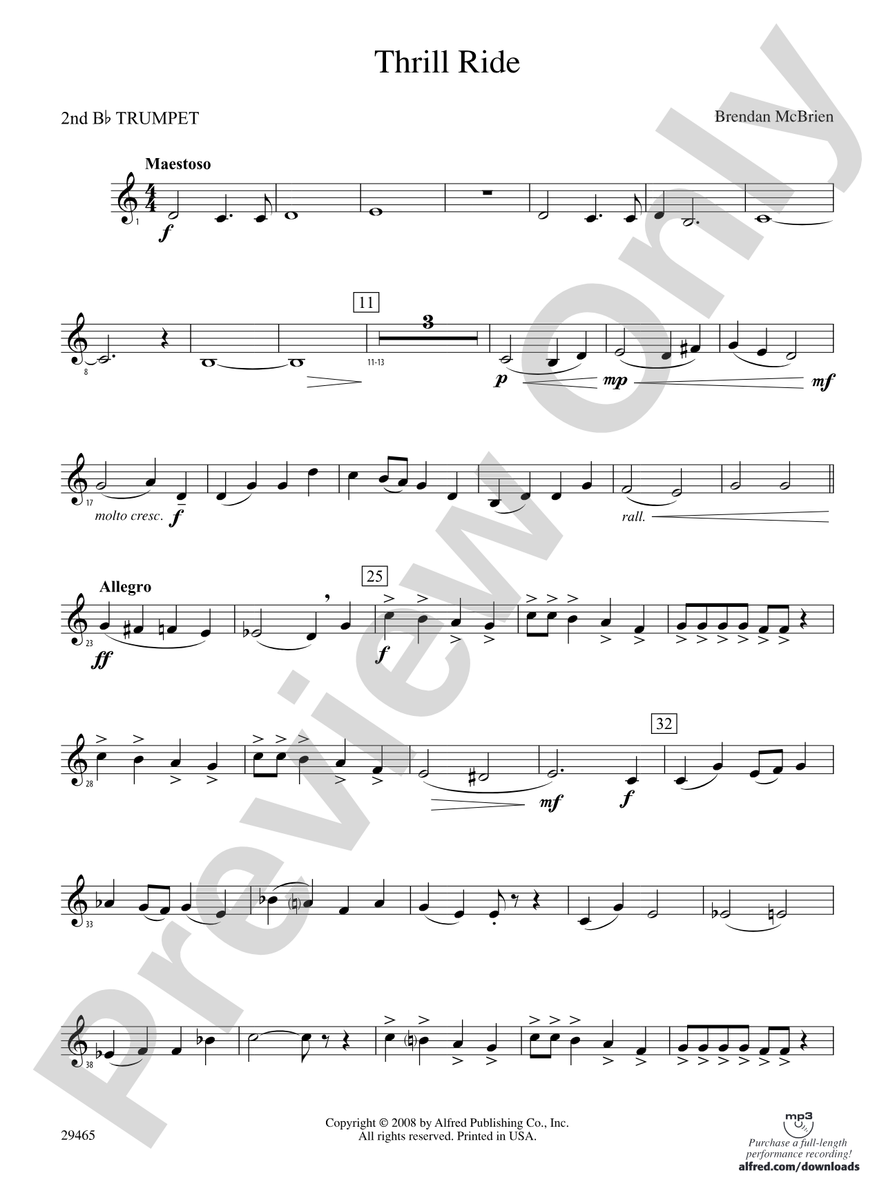 Thrill Ride: 2nd B-flat Trumpet