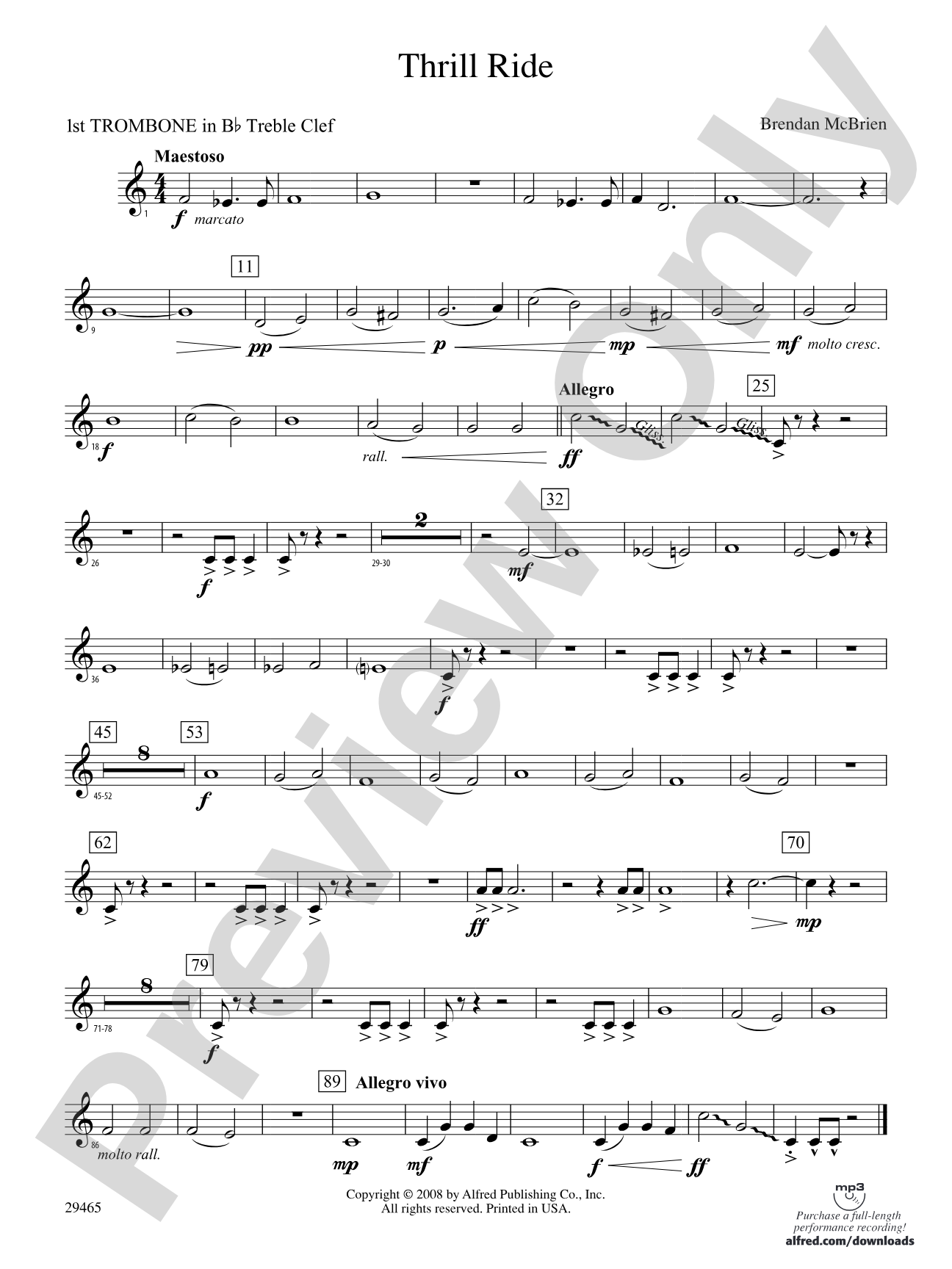 Thrill Ride: (wp) 1st B-flat Trombone T.C.