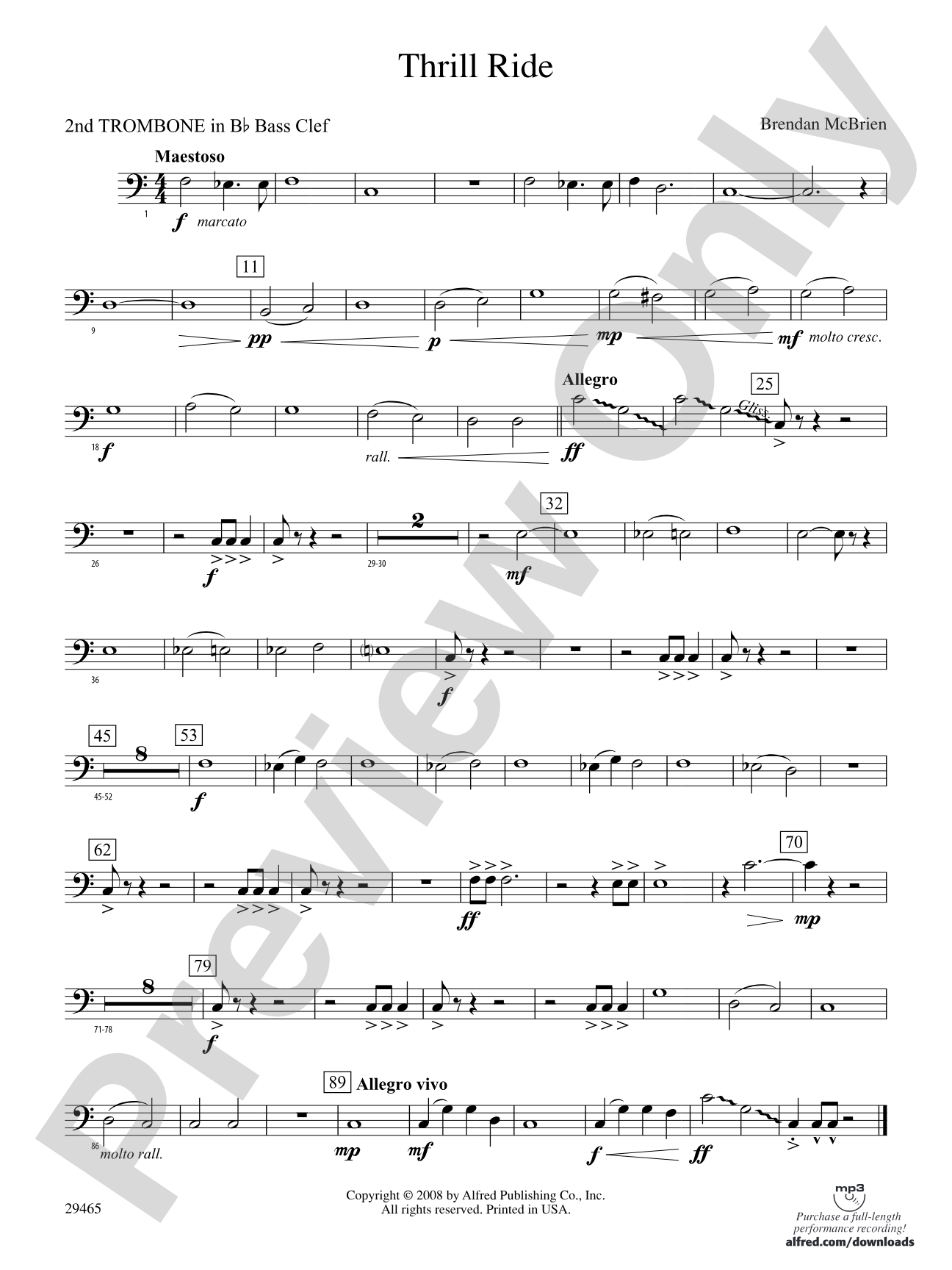 Thrill Ride: (wp) 2nd B-flat Trombone B.C.
