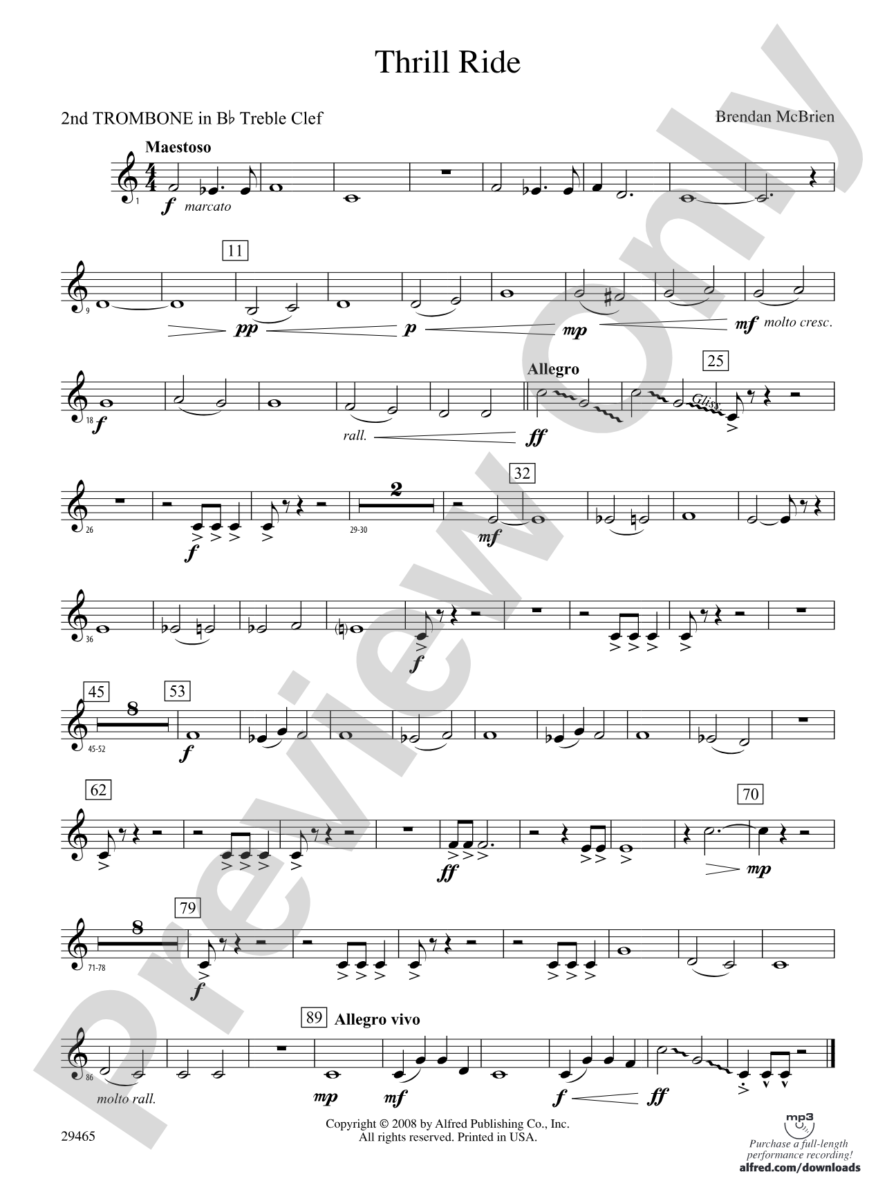 Thrill Ride: (wp) 2nd B-flat Trombone T.C.