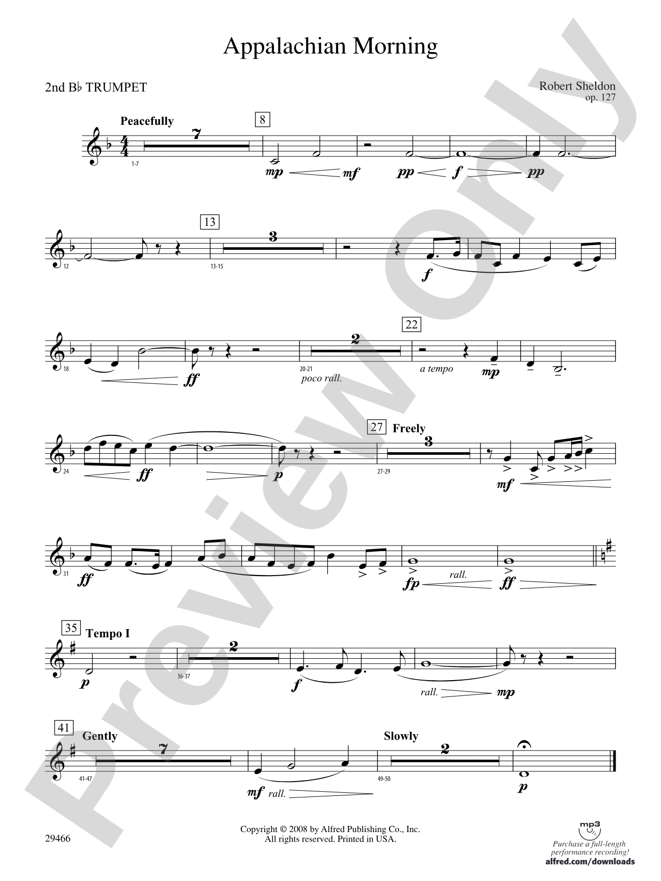 Appalachian Morning: 2nd B-flat Trumpet