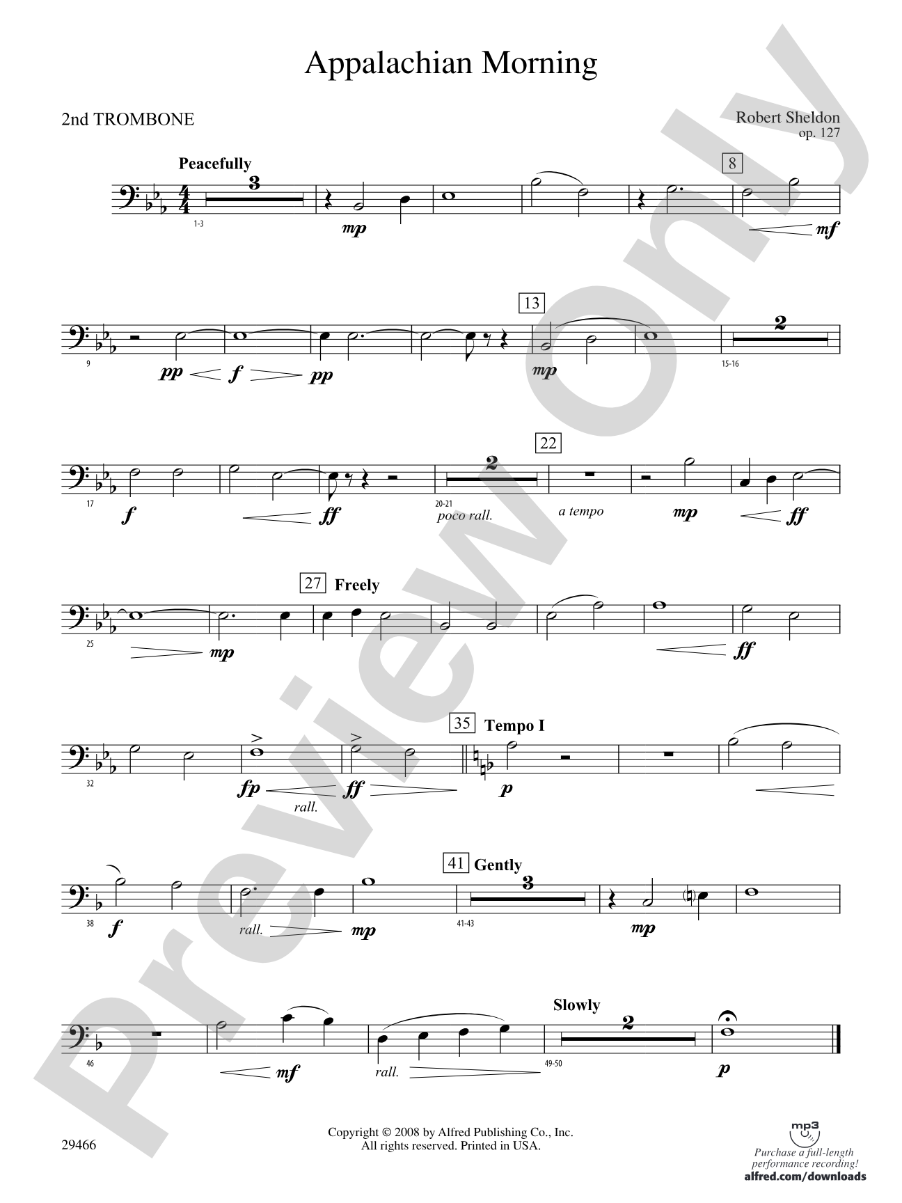 Appalachian Morning: 2nd Trombone