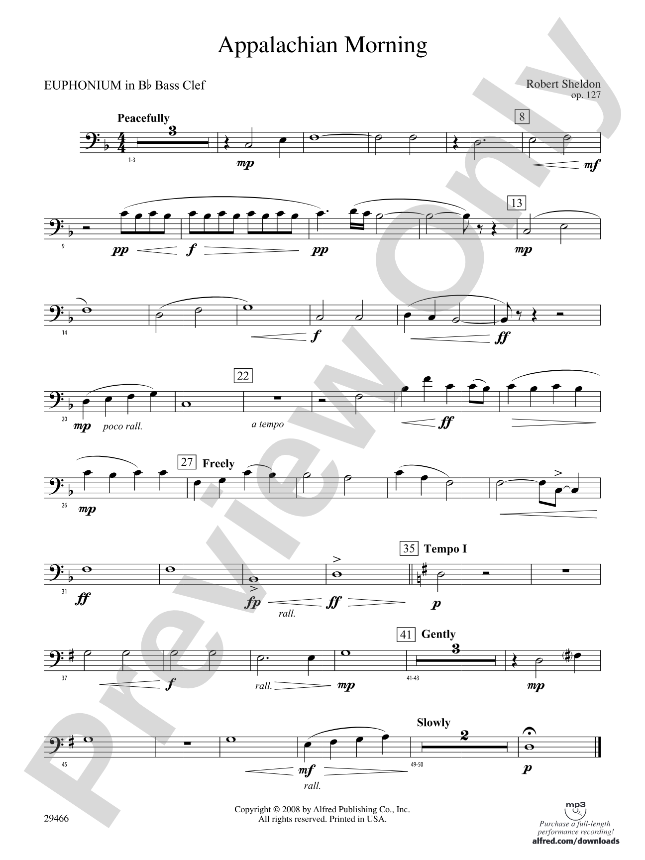 Appalachian Morning: (wp) B-flat Baritone B.C.