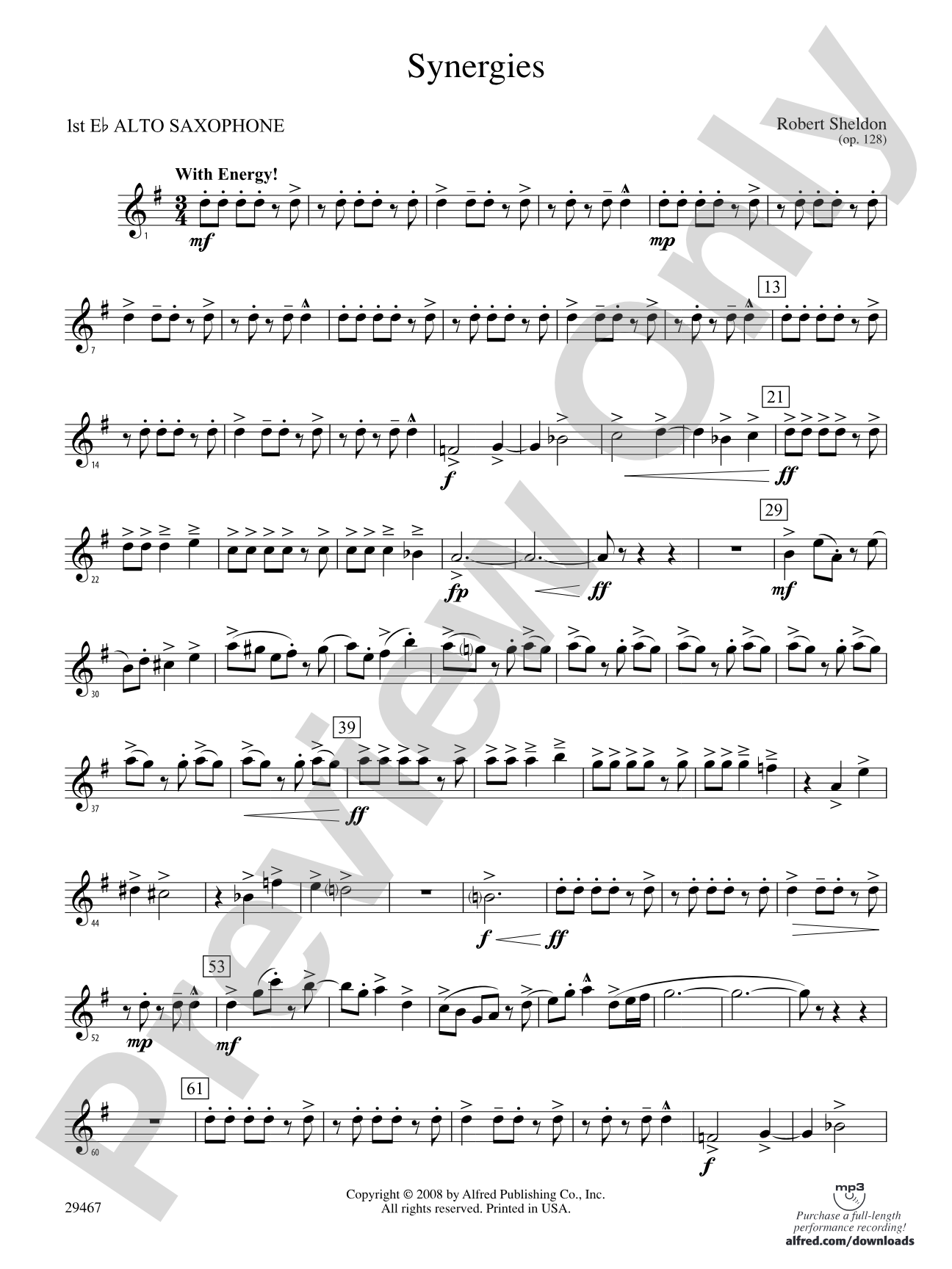 Synergies: E-flat Alto Saxophone
