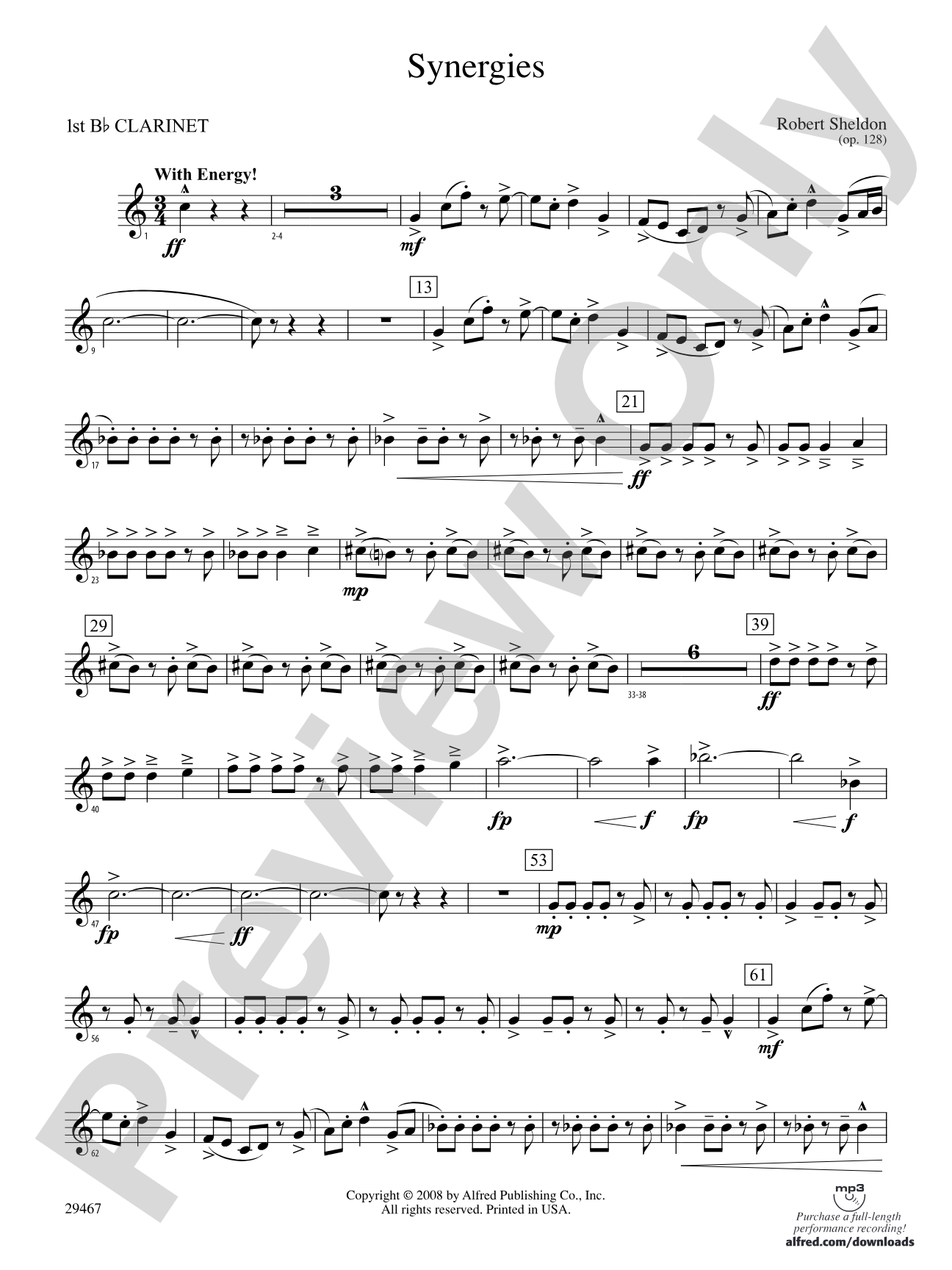 Synergies: 1st B-flat Clarinet