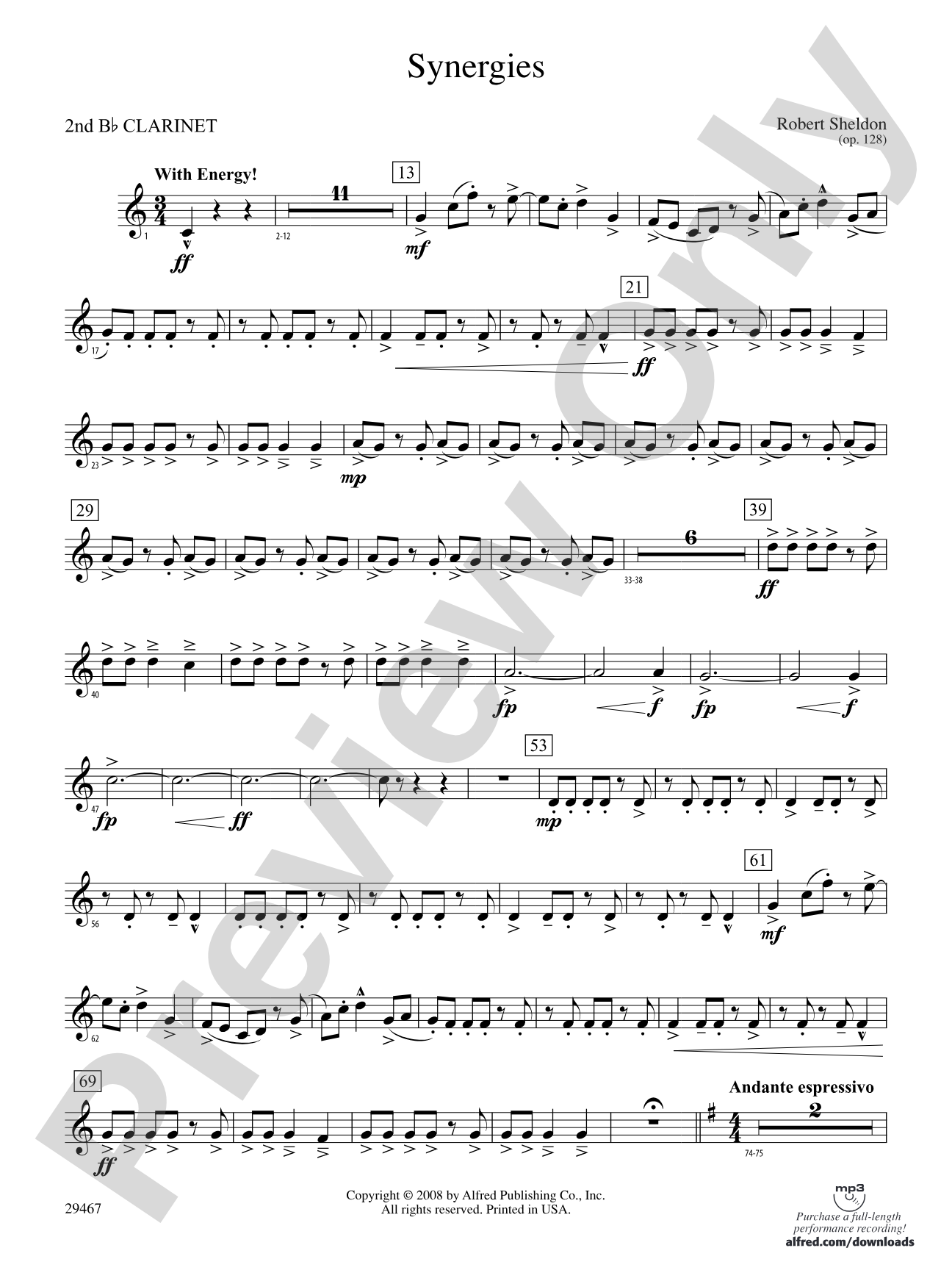 Synergies: 2nd B-flat Clarinet