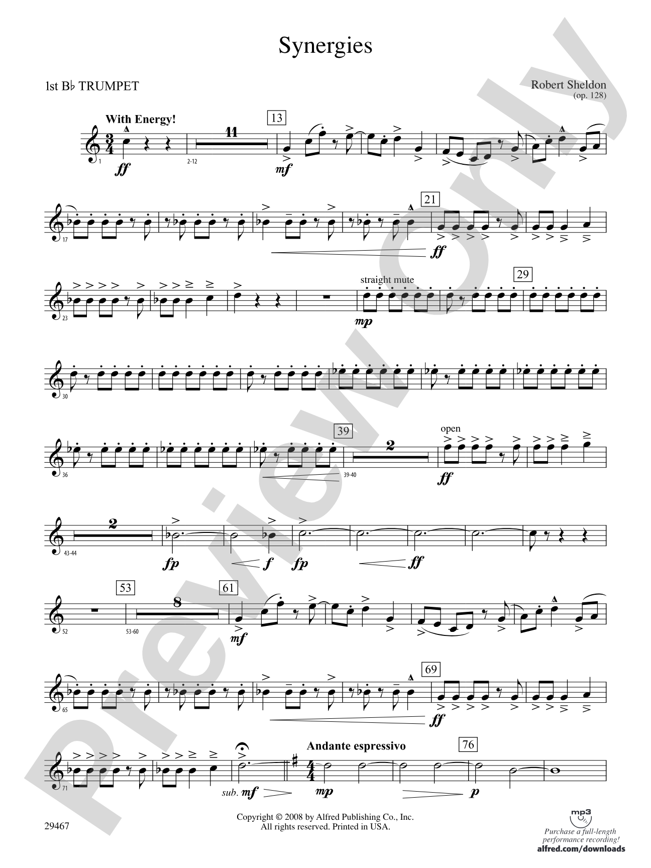 Synergies: 1st B-flat Trumpet