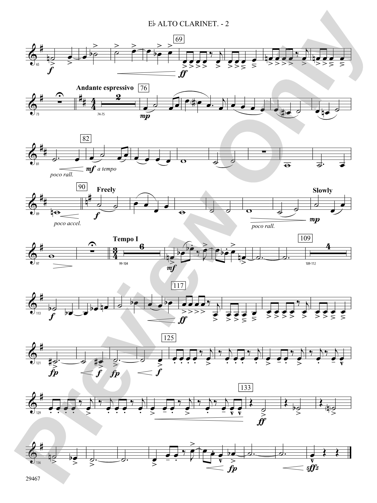 Synergies: (wp) E-flat Alto Clarinet
