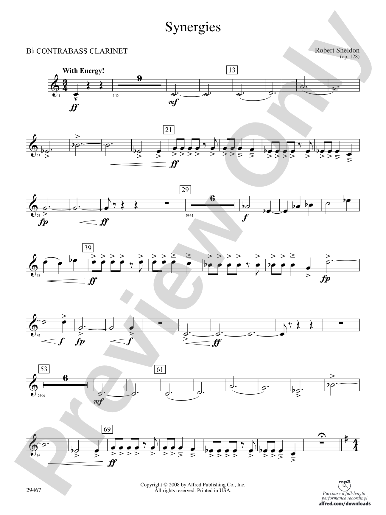 Synergies: (wp) B-flat Contrabass Clarinet