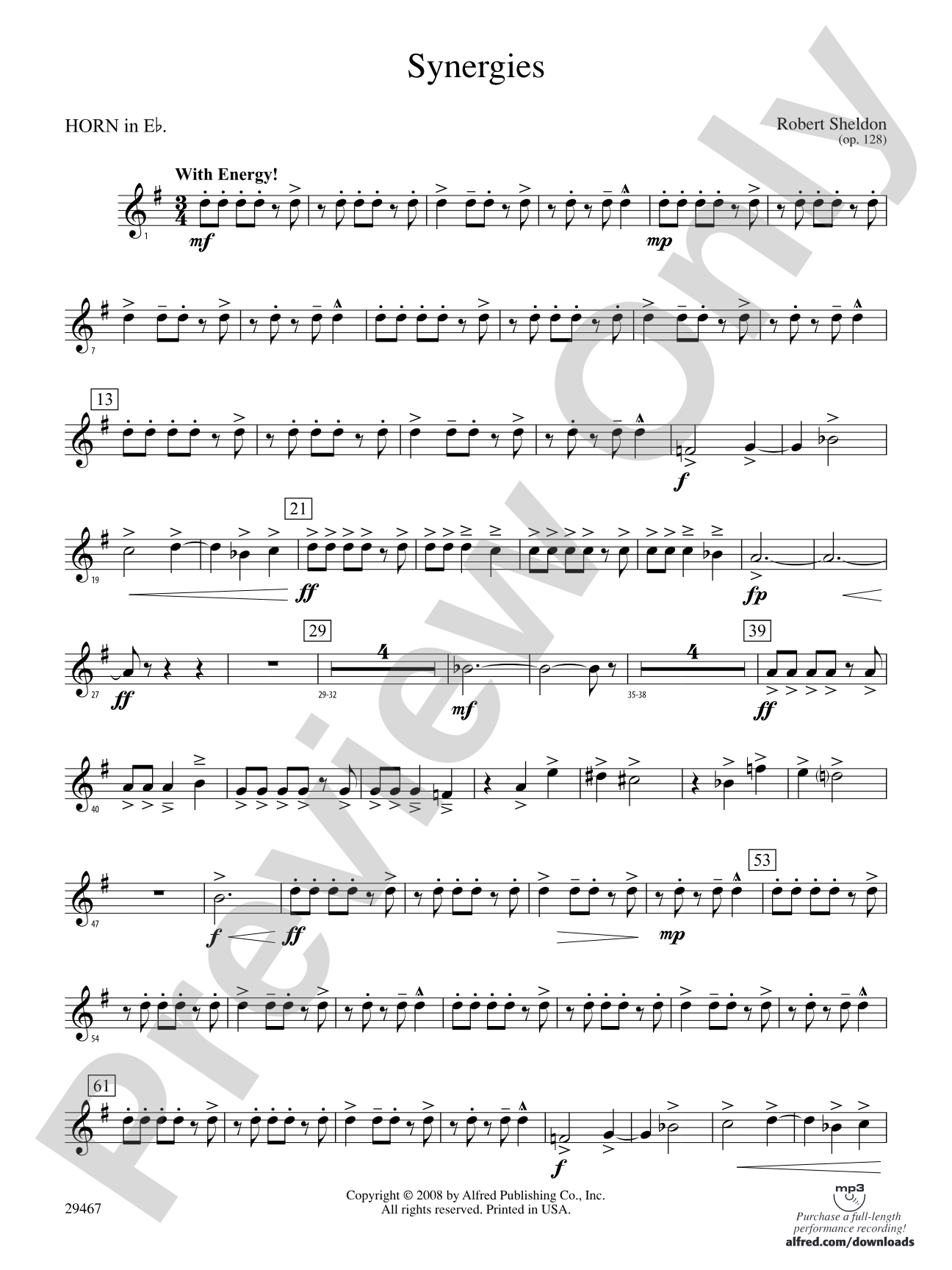 Synergies: (wp) 1st Horn in E-flat