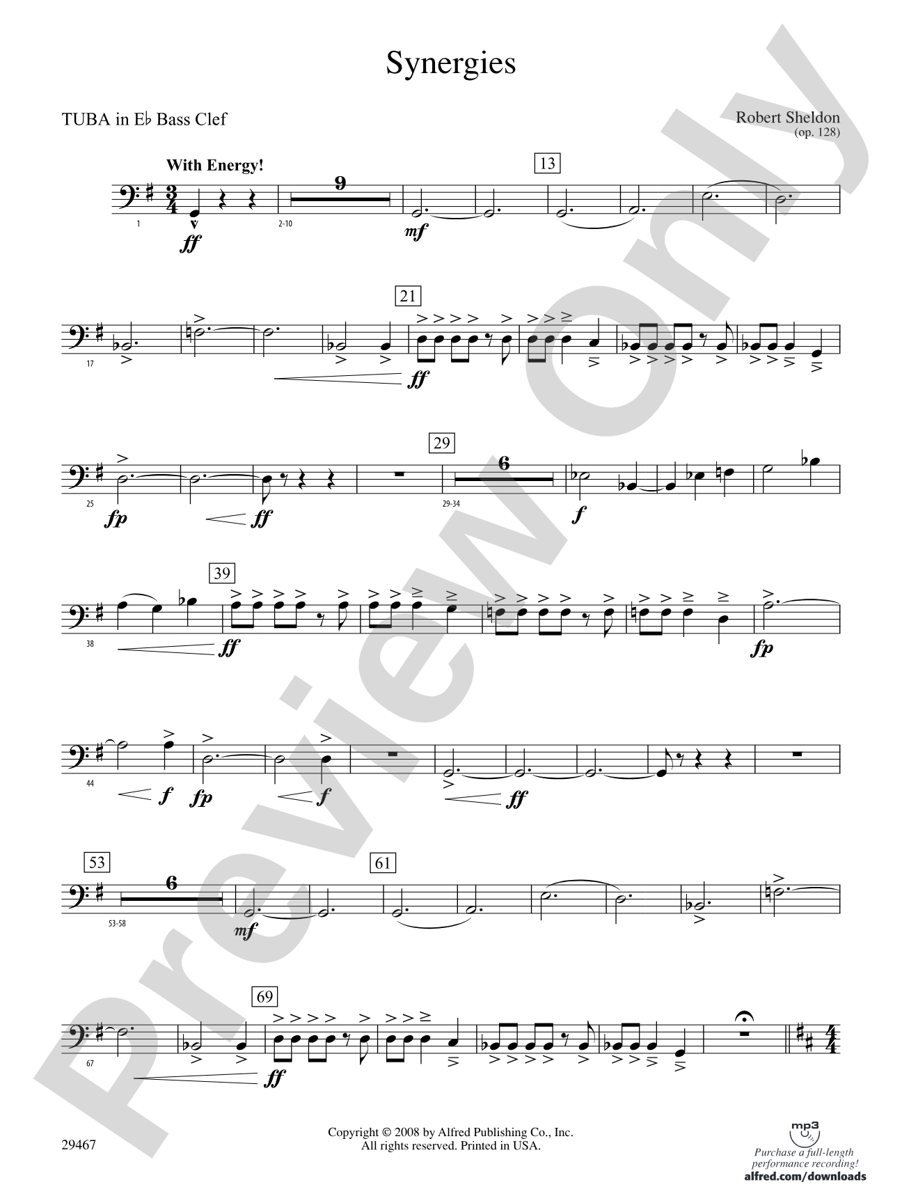 Synergies: (wp) E-flat Tuba B.C.