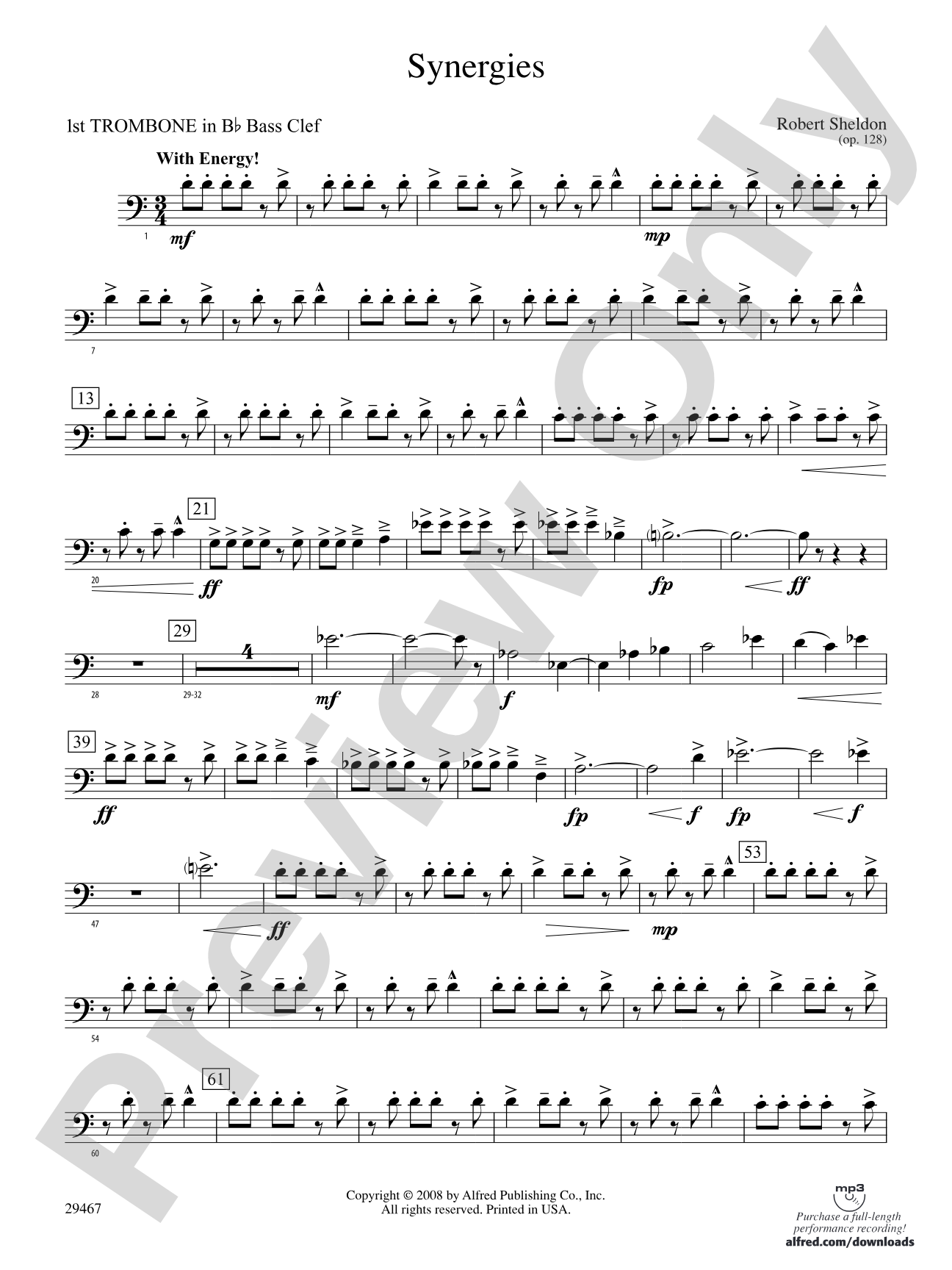 Synergies: (wp) 1st B-flat Trombone B.C.
