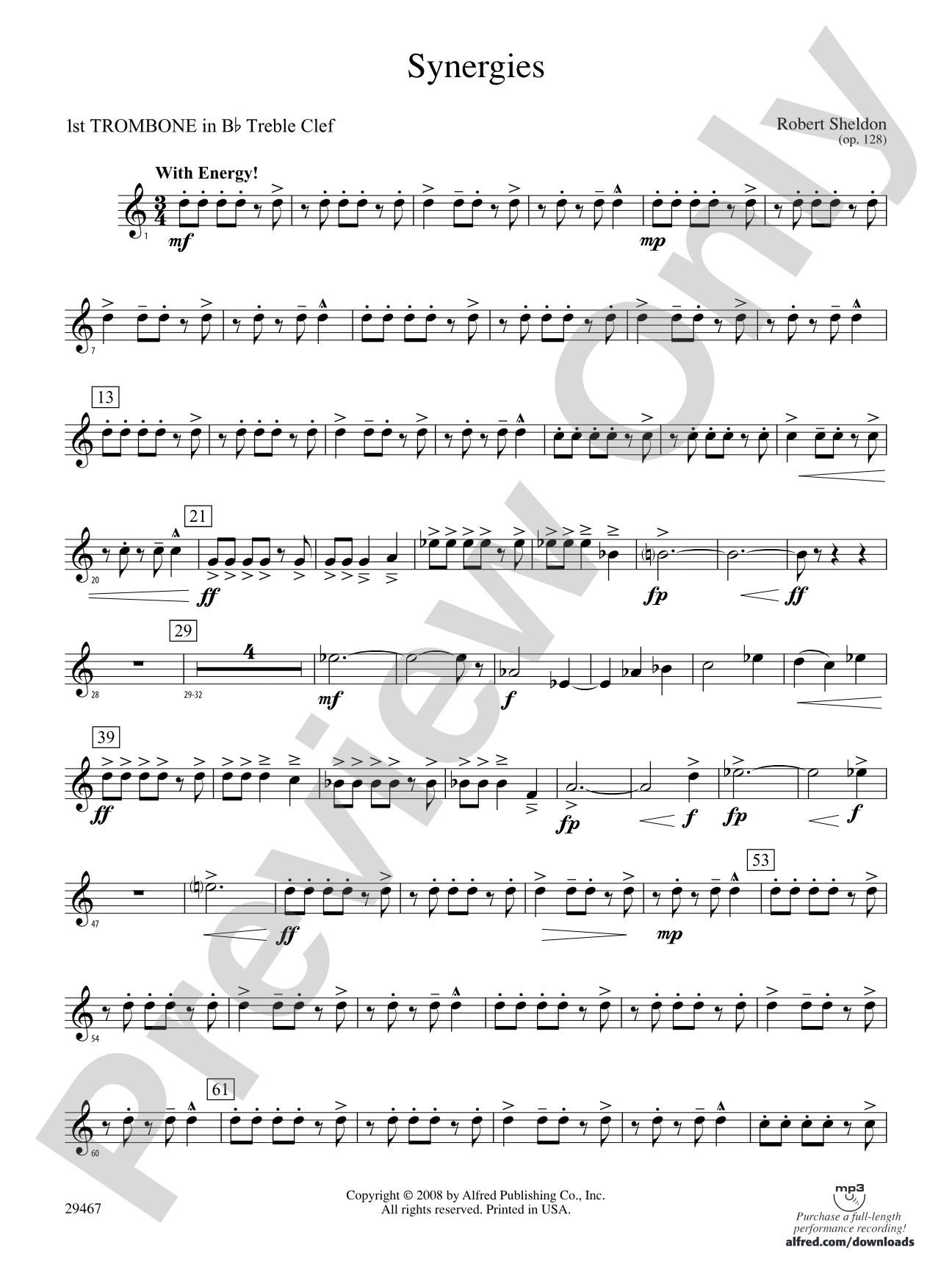 Synergies: (wp) 1st B-flat Trombone T.C.