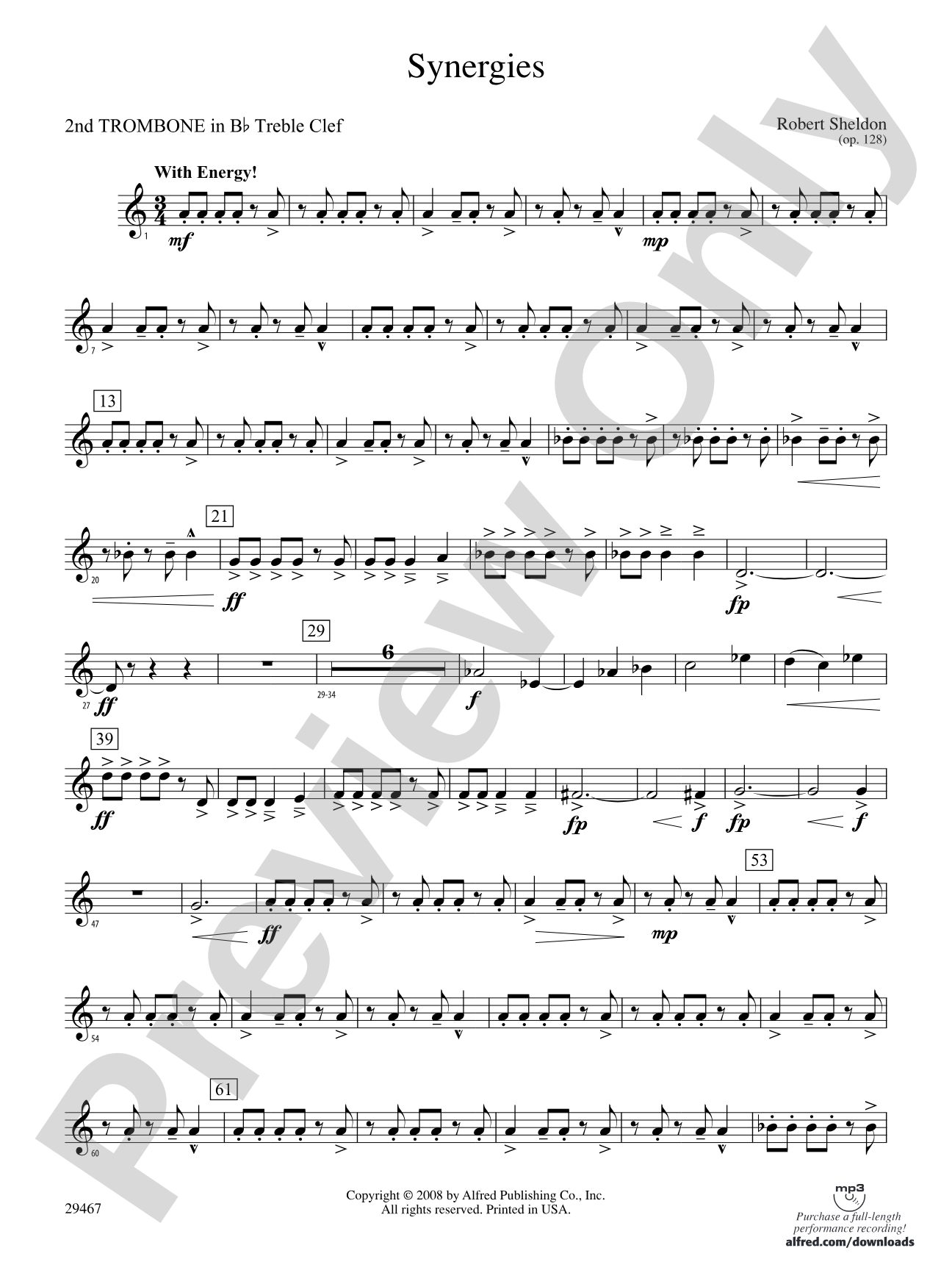 Synergies: (wp) 2nd B-flat Trombone T.C.