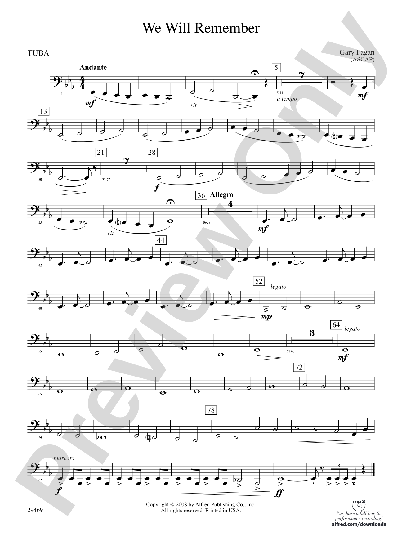 We Will Remember: Tuba