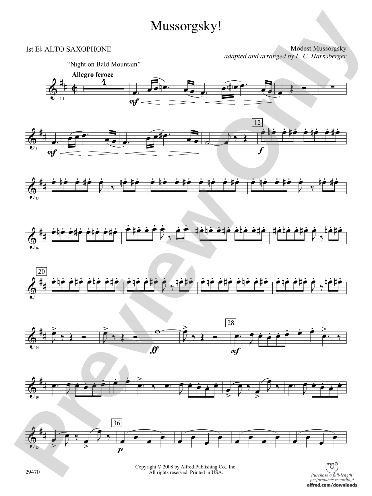 Mussorgsky!: E-flat Alto Saxophone