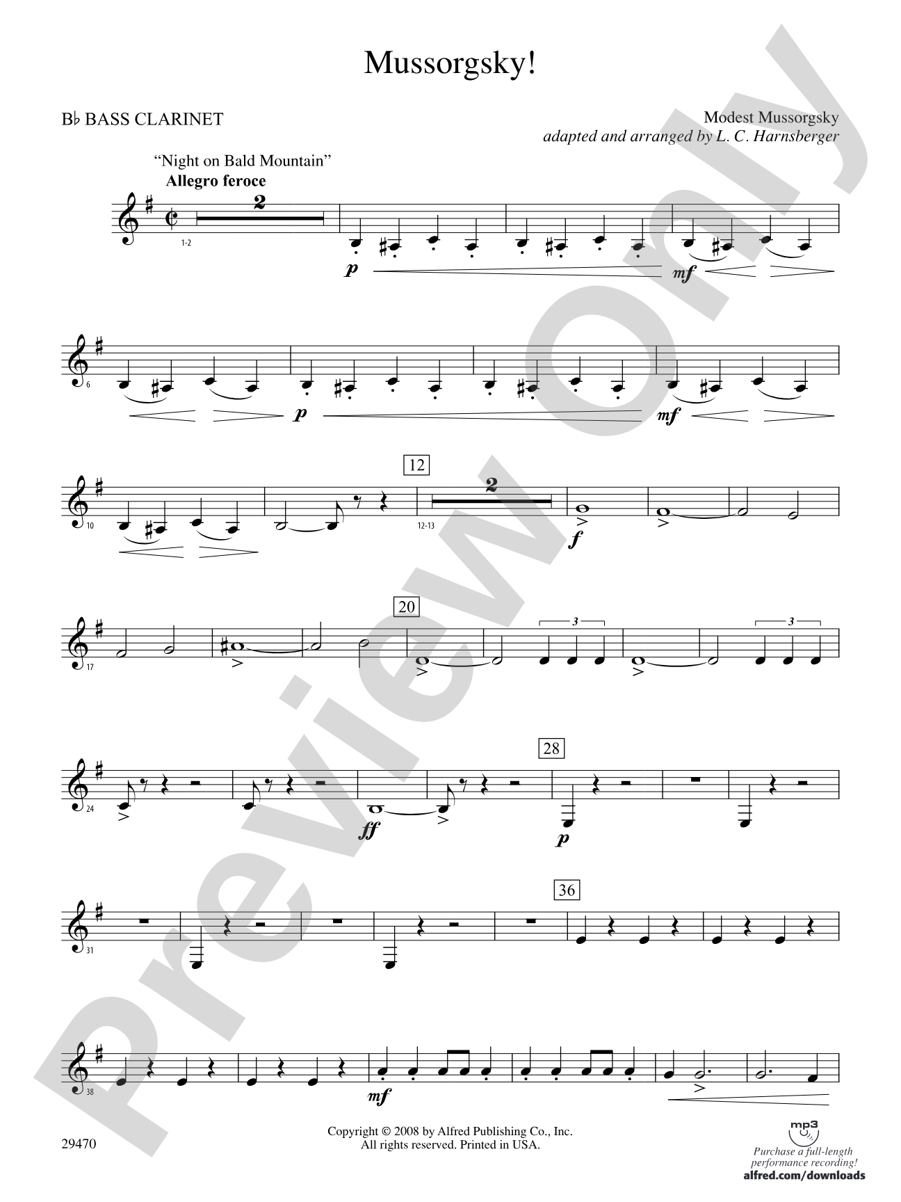 Mussorgsky!: B-flat Bass Clarinet